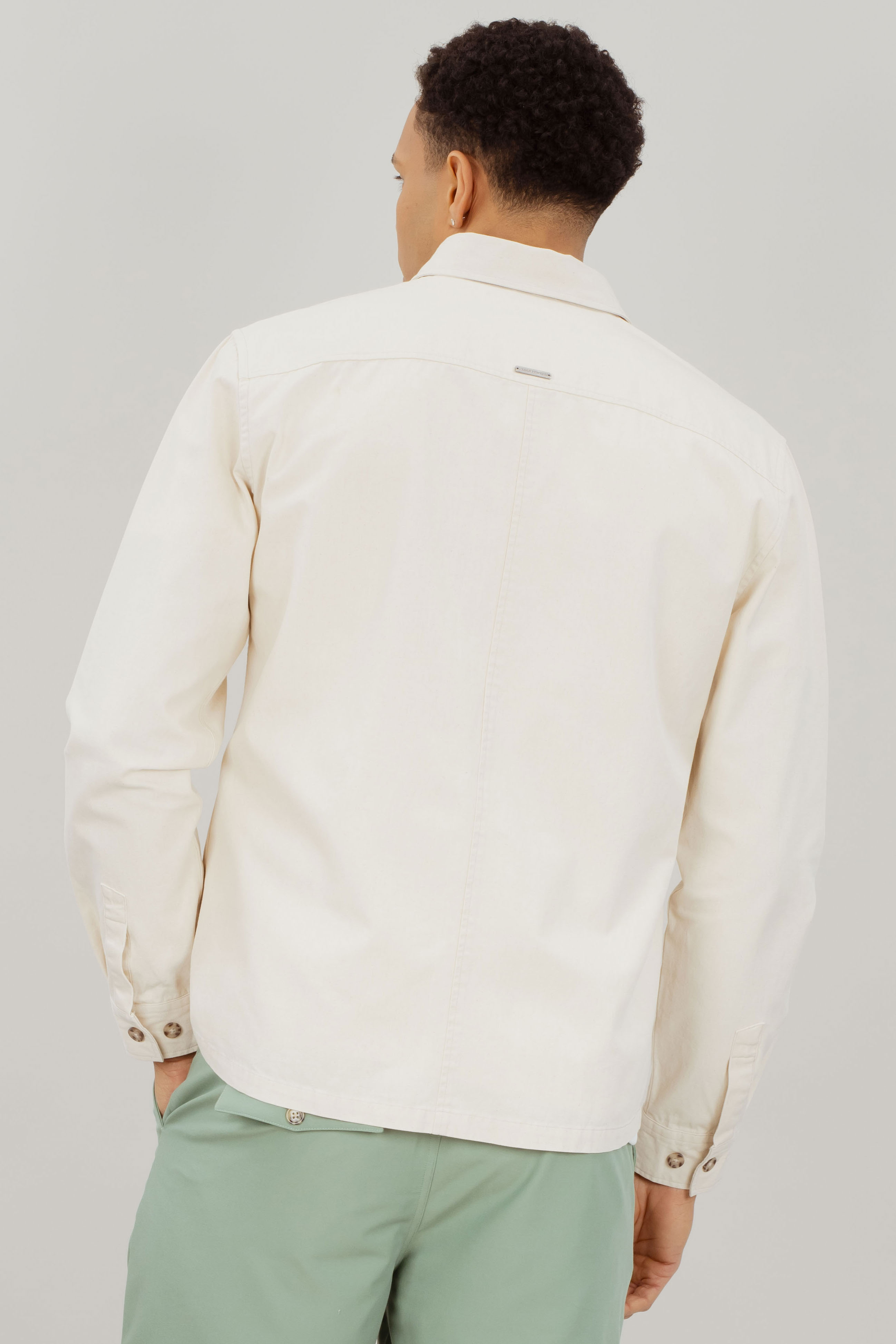 Urban Pioneers Male Lewis LS SHIRT CREAM