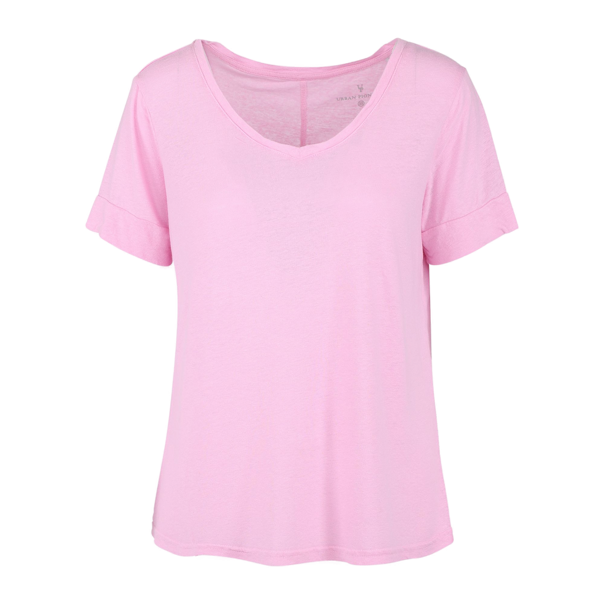 Urban Pioneers Female Lily V-neck T-SHIRT PINK