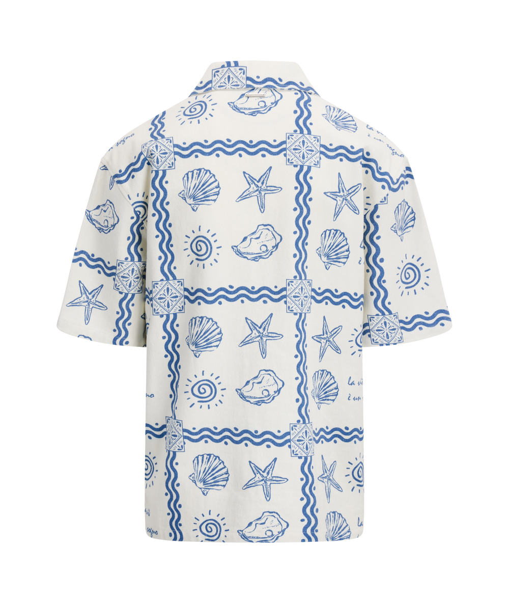 Urban Pioneers Male Loic SS Shirt SS SHIRT TRUE NAVY AOP