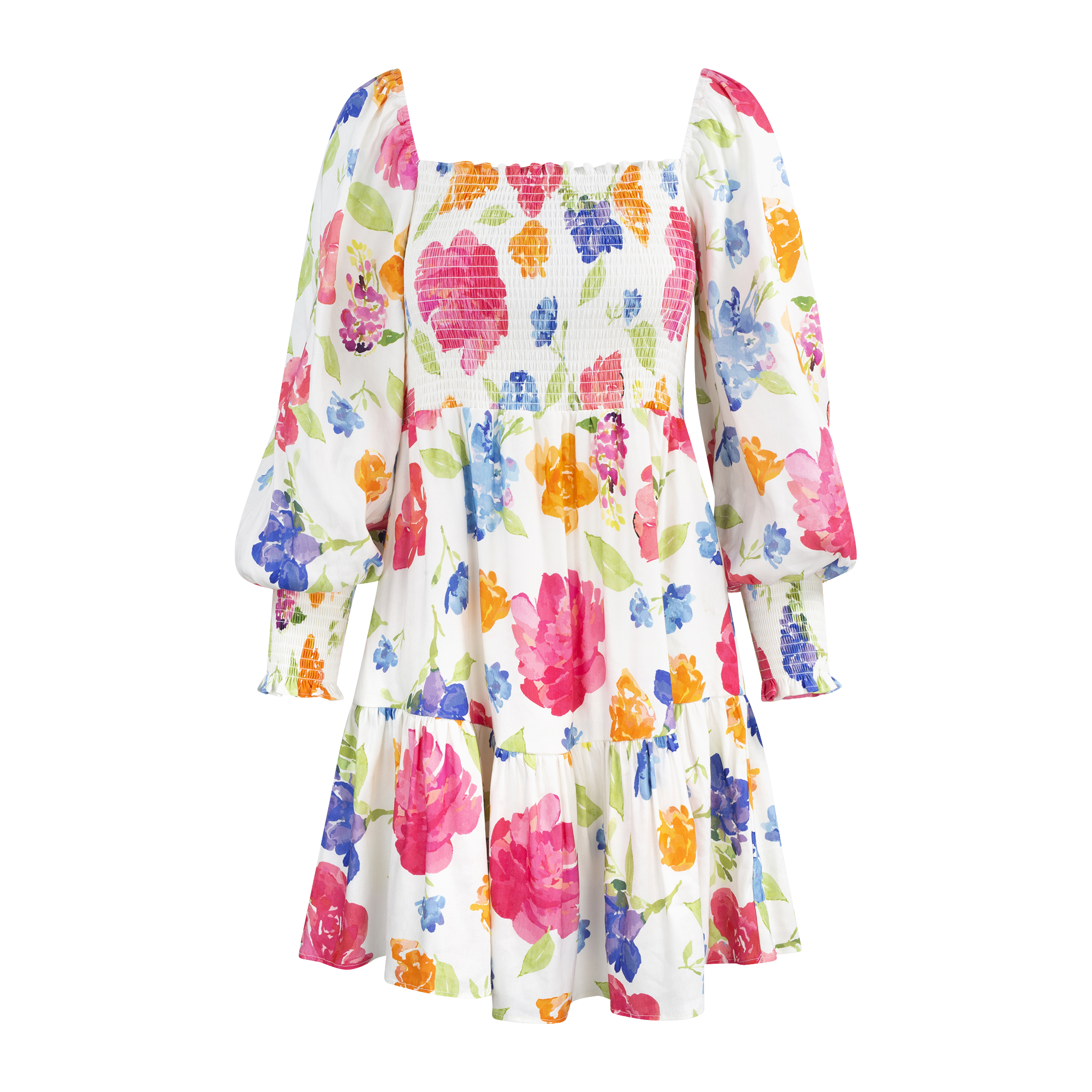 Urban Pioneers Female Lola Dress DRESS WATERCOLOUR BLOSSOM AOP