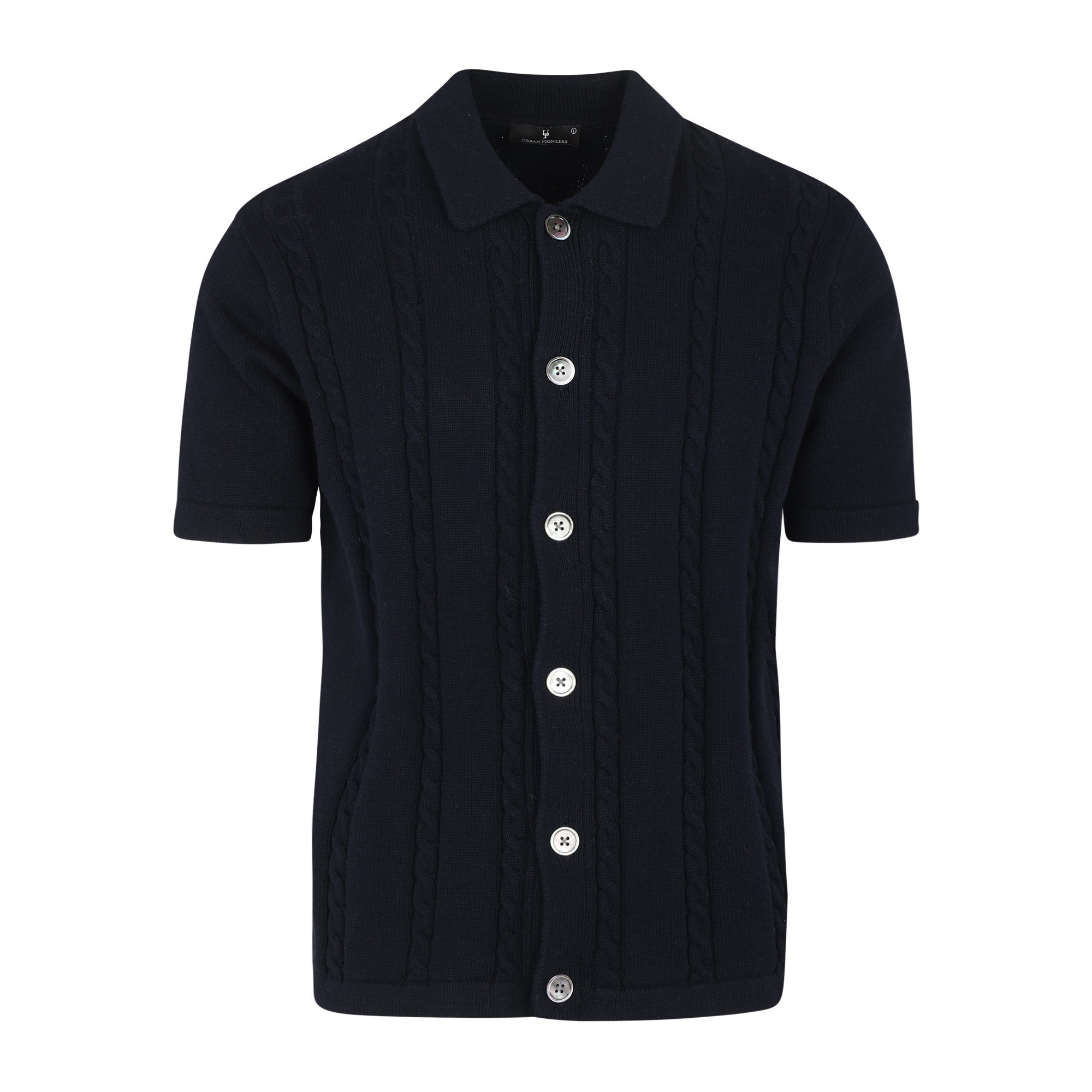 Urban Pioneers Male Louis SS SHIRT DARK NAVY