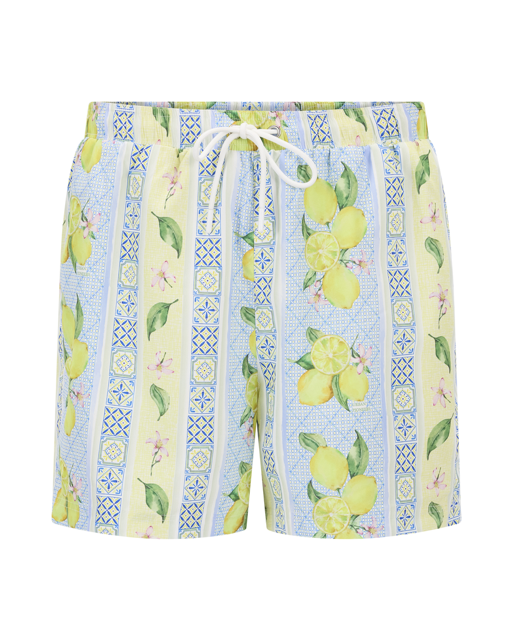 Urban Pioneers Male Luka Shorts SWIMSHORTS LEMONS AOP