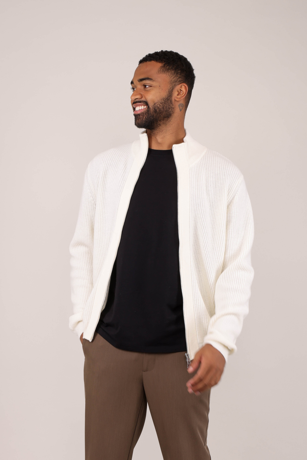 Urban Pioneers Male Marcel Cardigan CARDIGAN CREAM