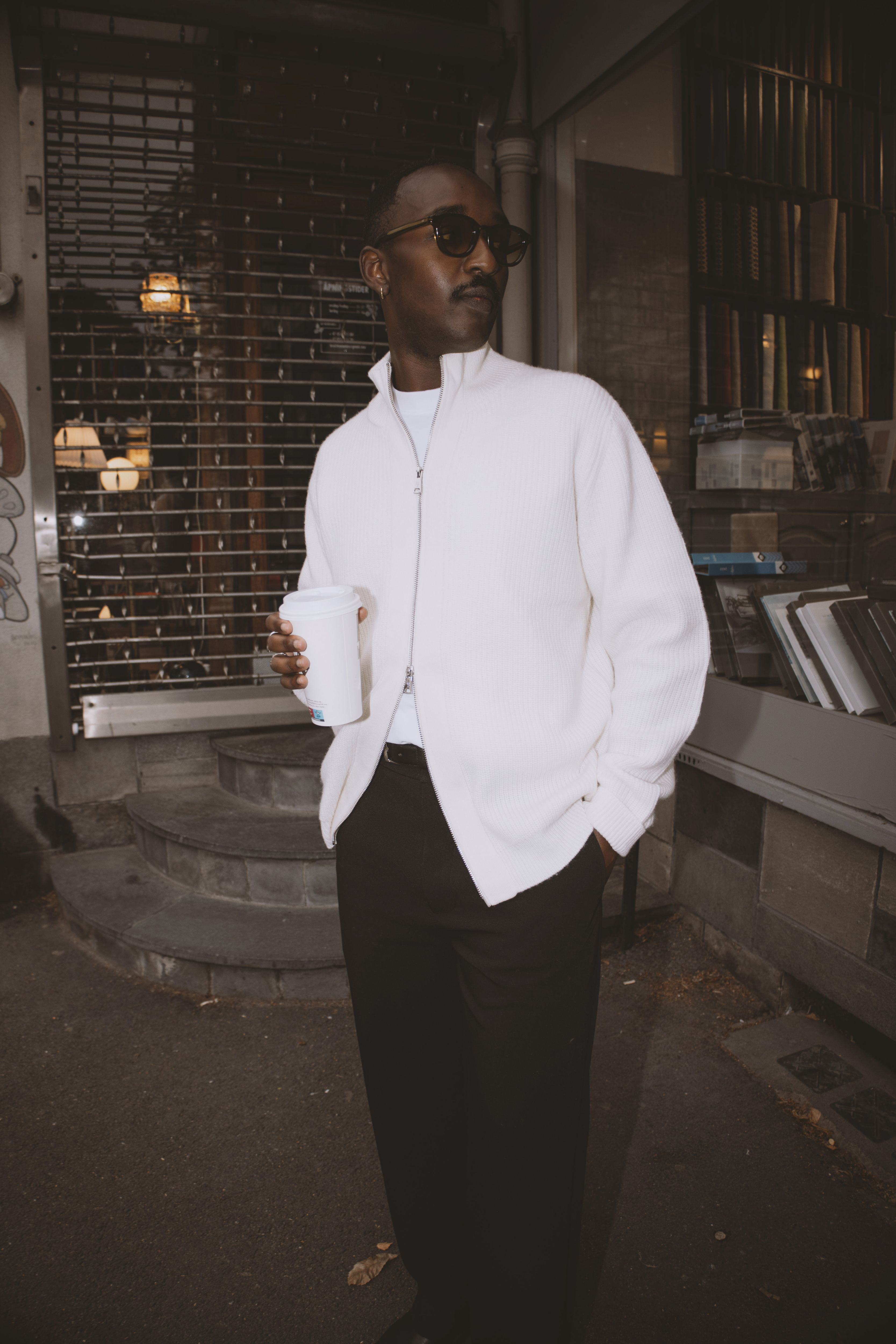Urban Pioneers Male Marcel Cardigan CARDIGAN CREAM