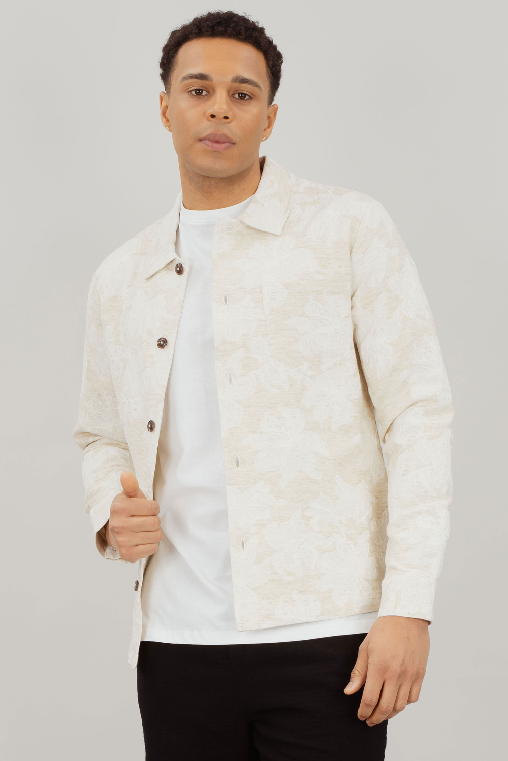 Urban Pioneers Male Maurice Overshirt SHIRT CREAM