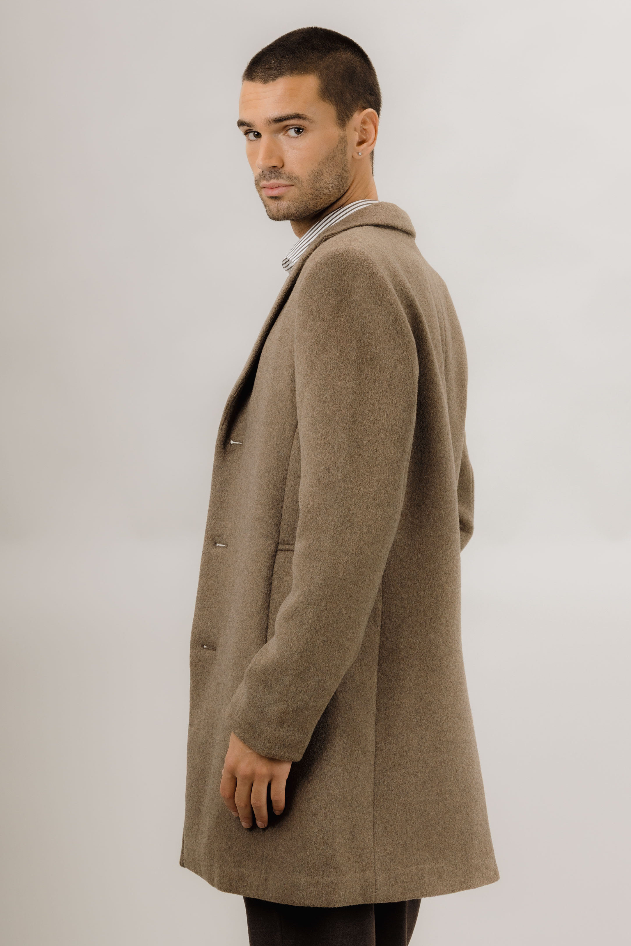 Urban Pioneers Male Miles Wool Coat COAT DARK SAND