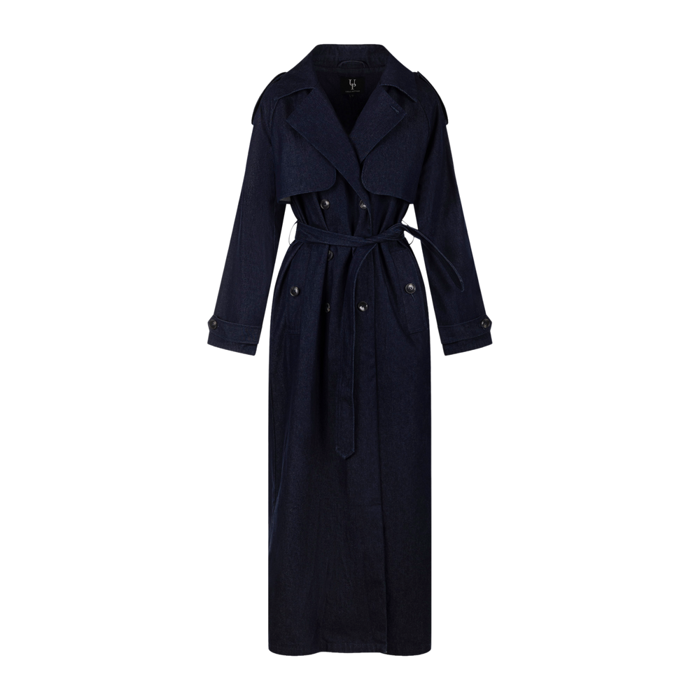 Urban Pioneers Female Miley Trenchcoat COAT DARK NAVY DENIM