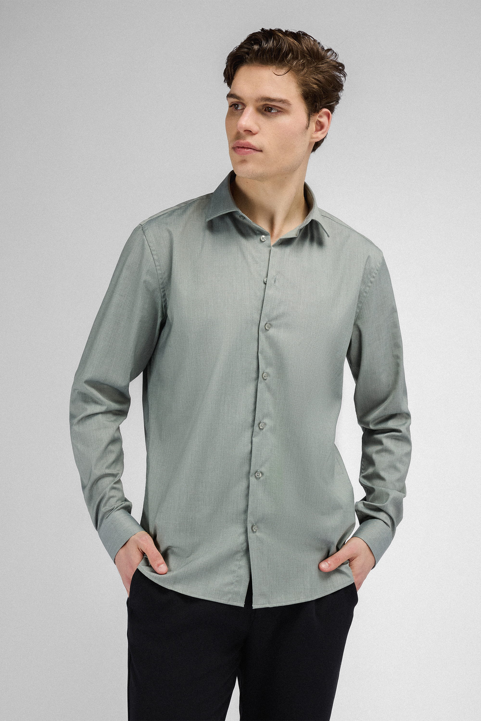 Urban Pioneers Male Mirren LS Shirt SHIRT OLIVINE