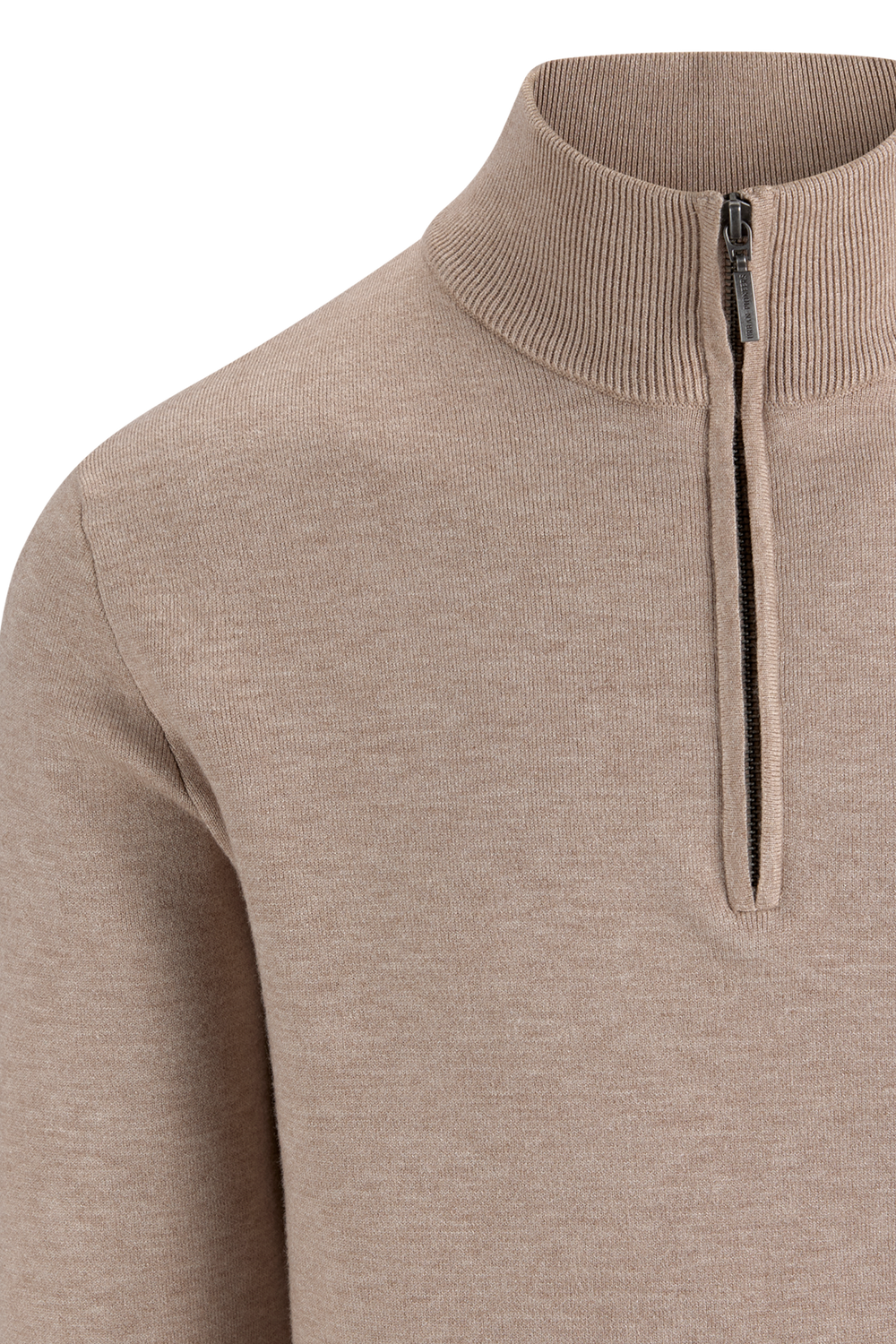 Urban Pioneers Male Nathan Half-zip SWEATER LIGHT SAND