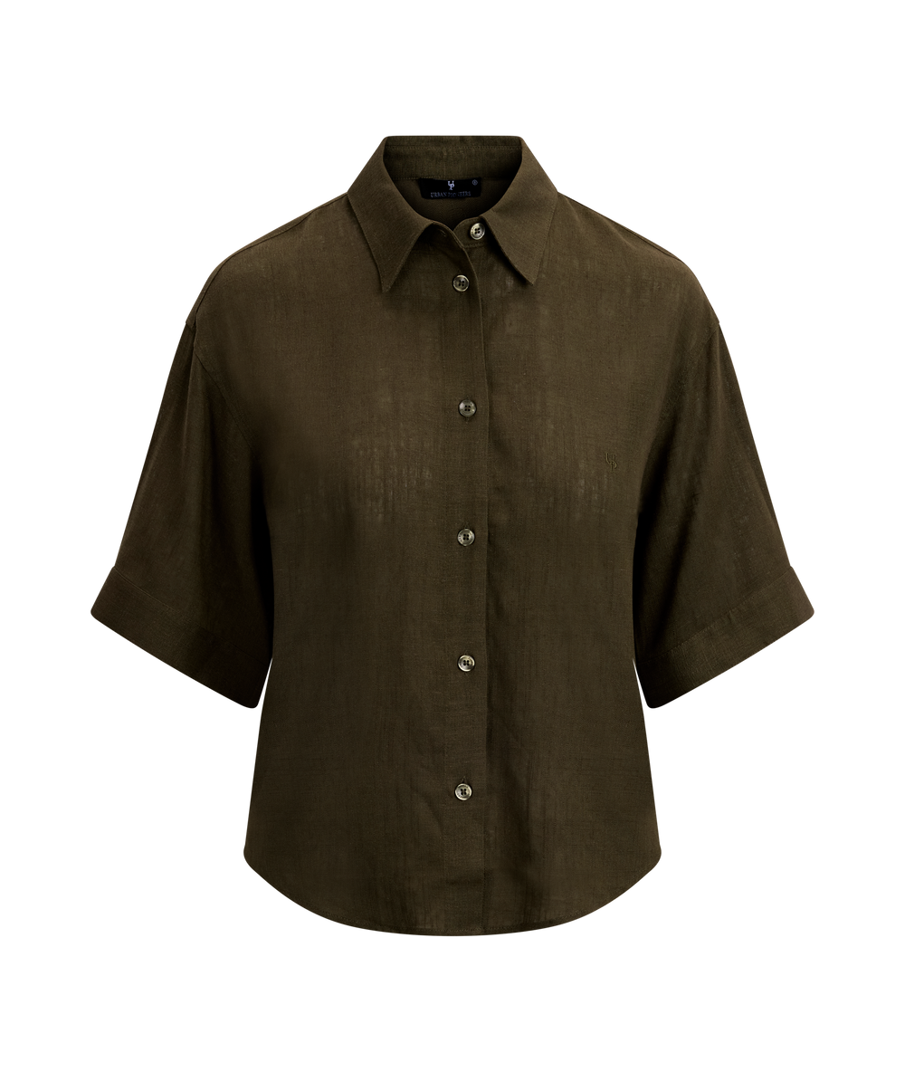 Urban Pioneers Female Nemi SS Shirt SS SHIRT DARK OLIVE