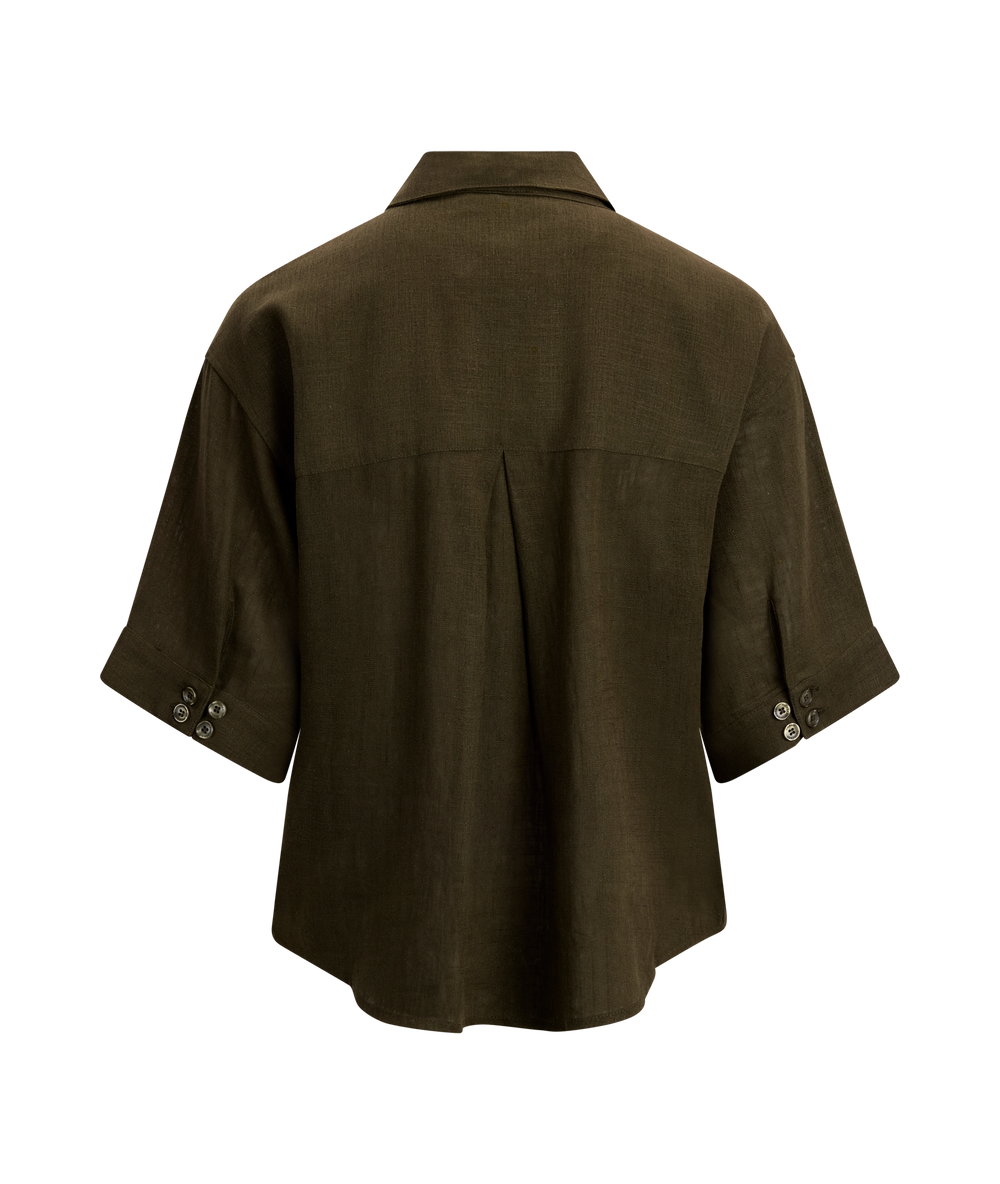 Urban Pioneers Female Nemi SS Shirt SS SHIRT DARK OLIVE