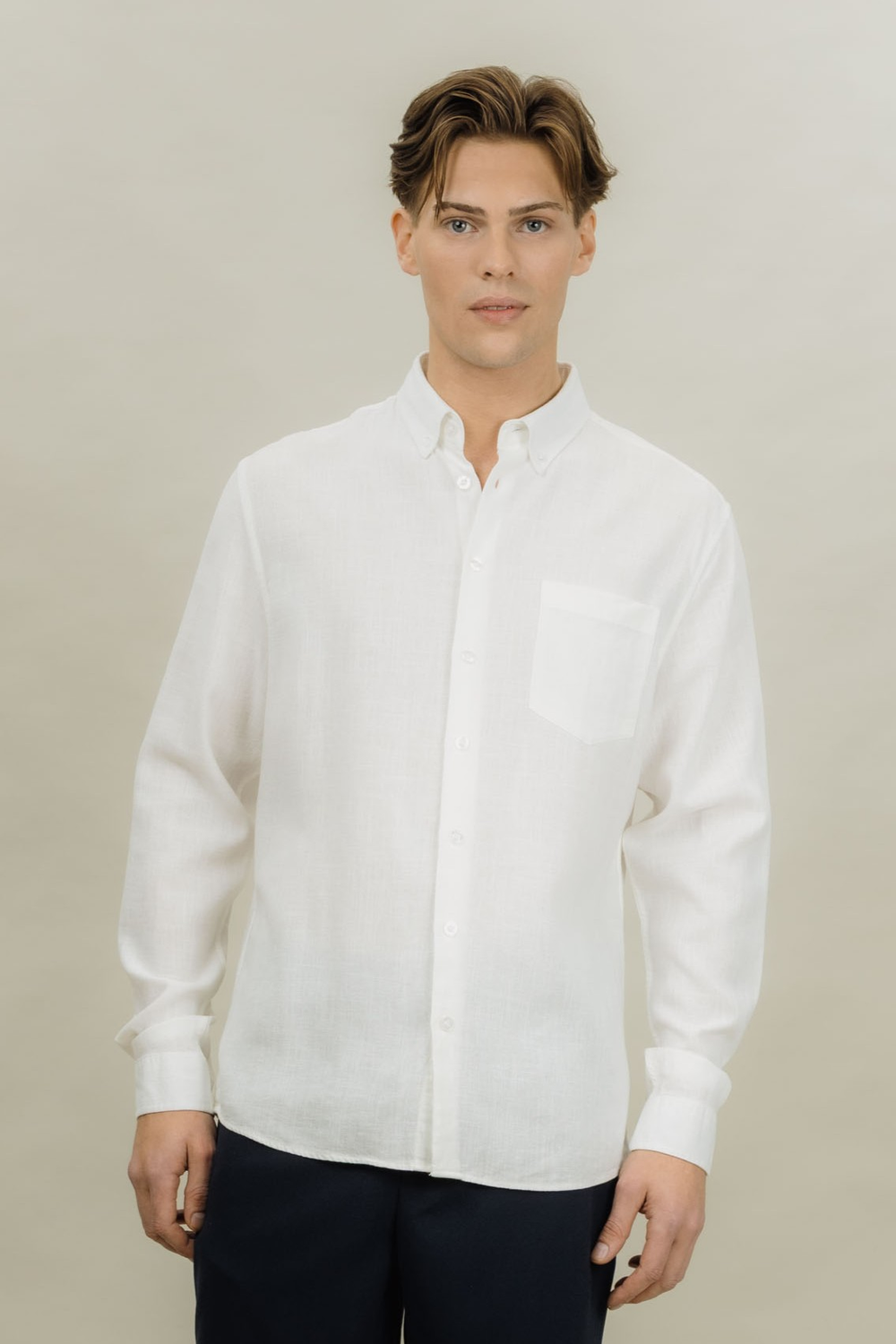 Urban Pioneers Male Nico LS Shirt SHIRT WHITE