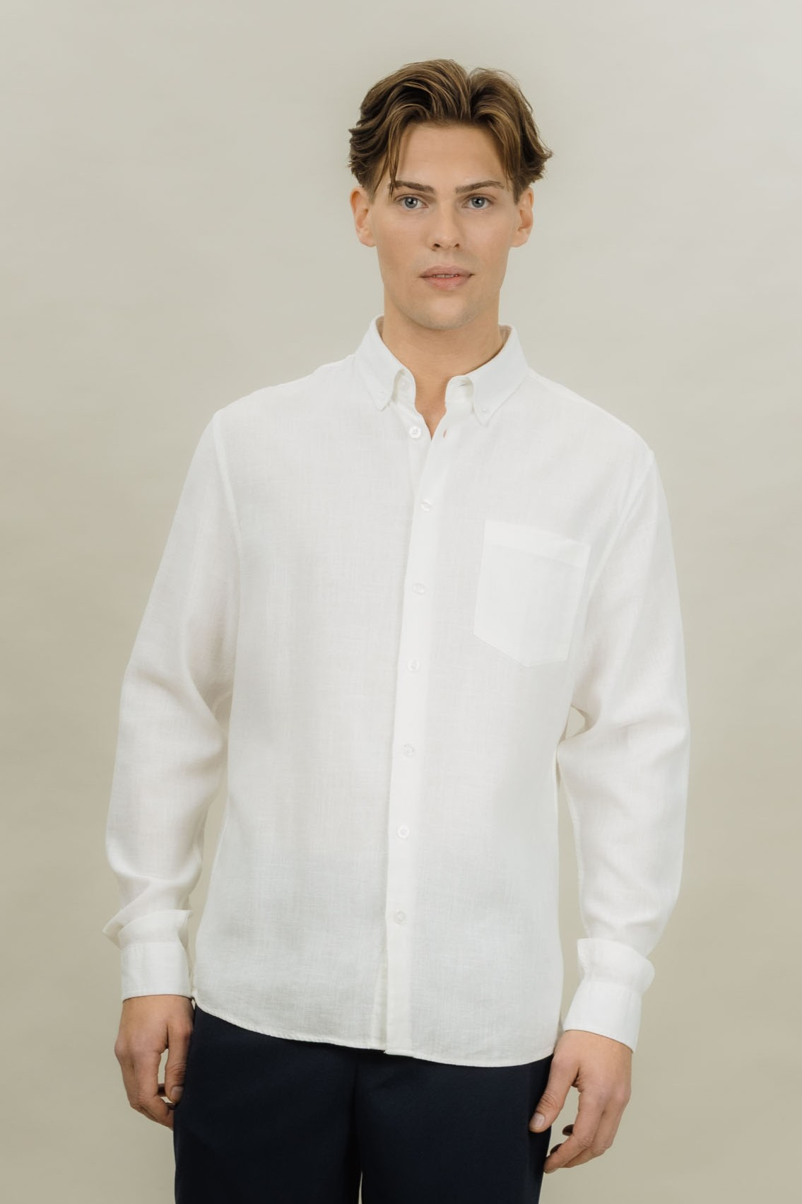 Urban Pioneers Male Nico LS Shirt SHIRT WHITE