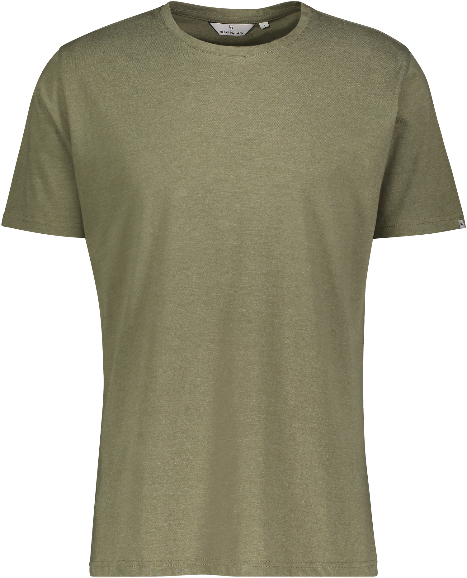 Urban Pioneers Male Niklas Basic Tee T-SHIRT DEEP LICHEN MELANGE