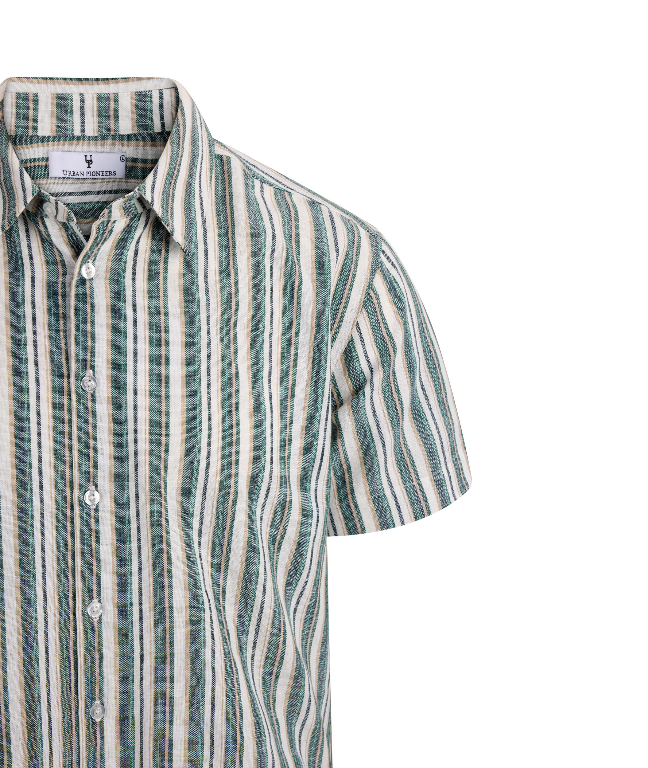 Urban Pioneers Male Niles SS Shirt SS SHIRT GREEN MULTI