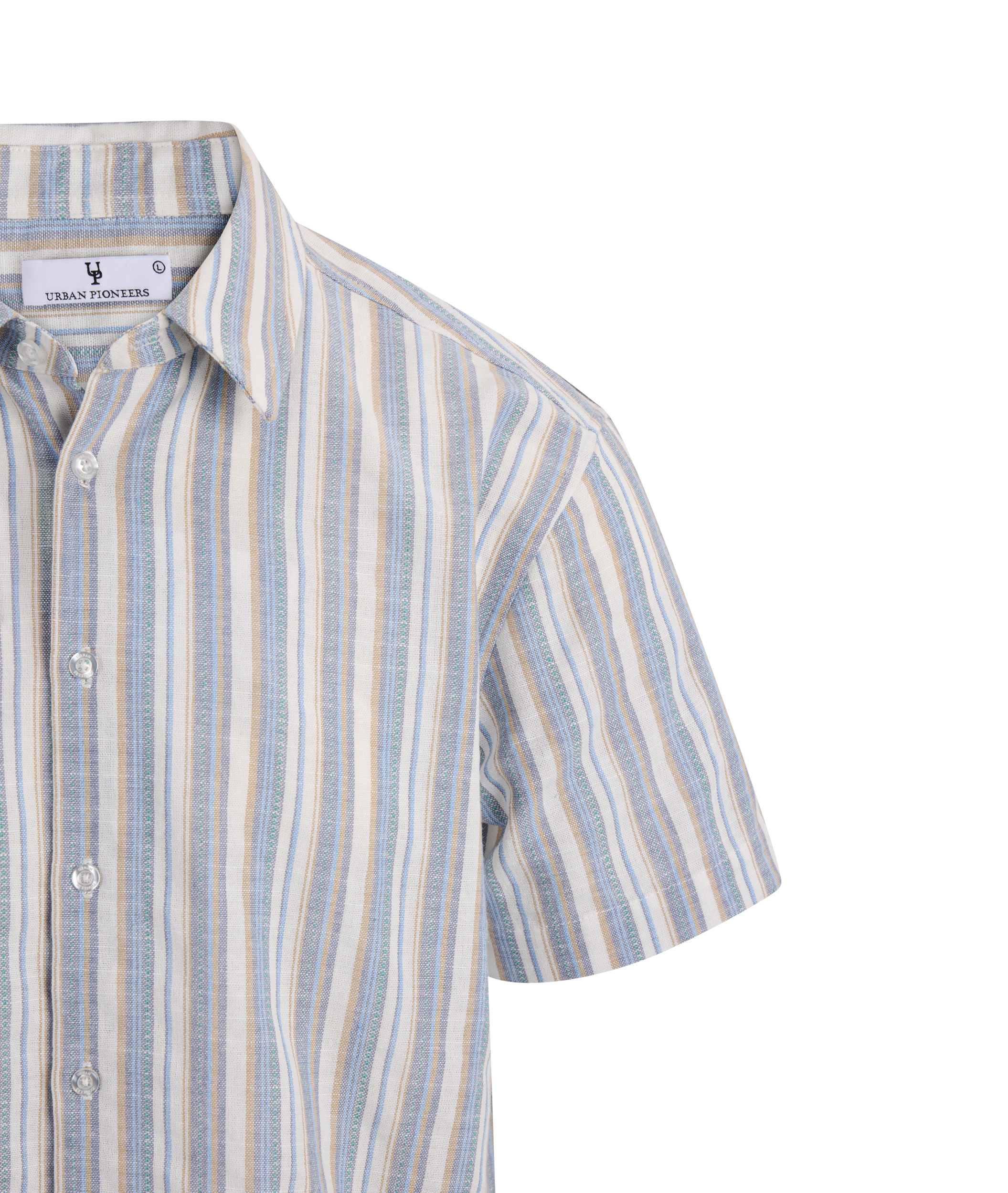Urban Pioneers Male Niles SS Shirt SS SHIRT LT.BLUE MULTI