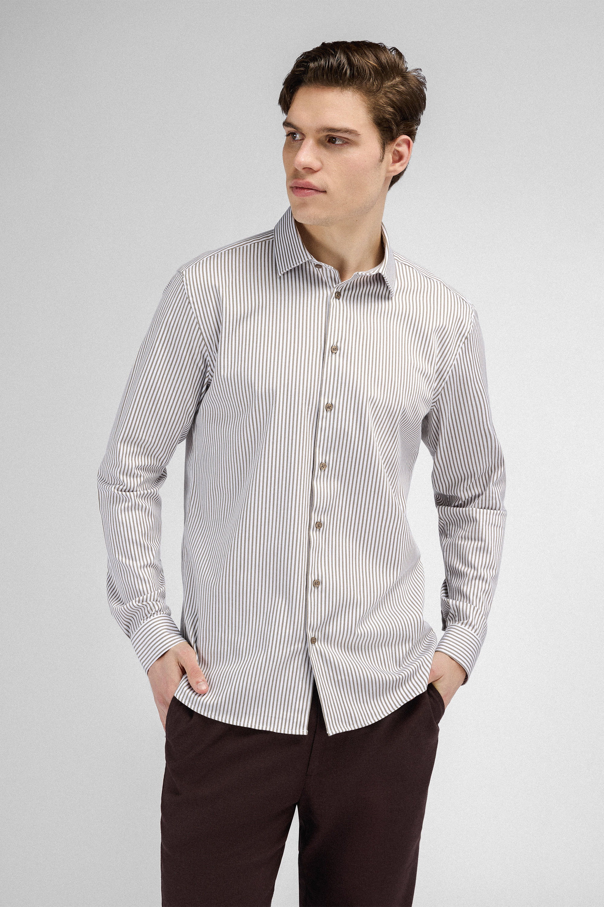 Urban Pioneers Male Obazi Shirt LS SHIRT WHITE/SILVER MINK