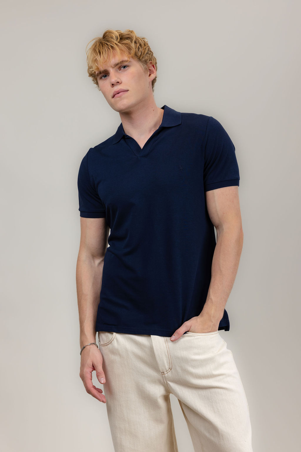Urban Pioneers Male Oliver Pique PIQUE NAVY