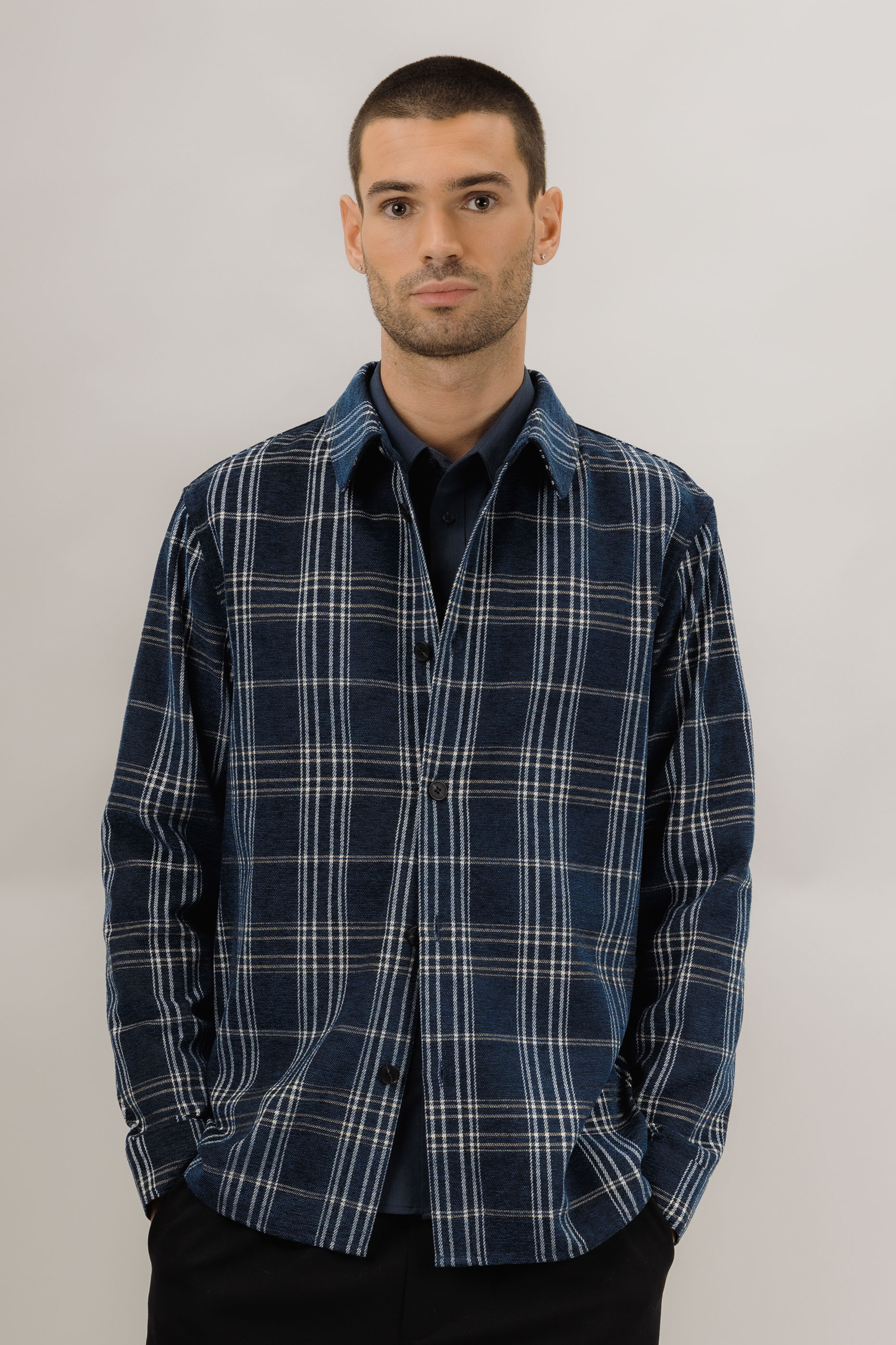 Urban Pioneers Male Otis LS Shirt SHIRT NAVY MULTI