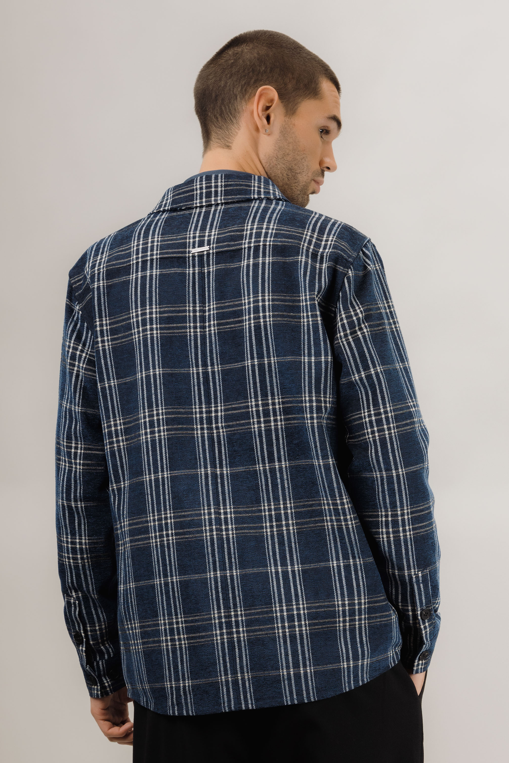 Urban Pioneers Male Otis LS Shirt SHIRT NAVY MULTI