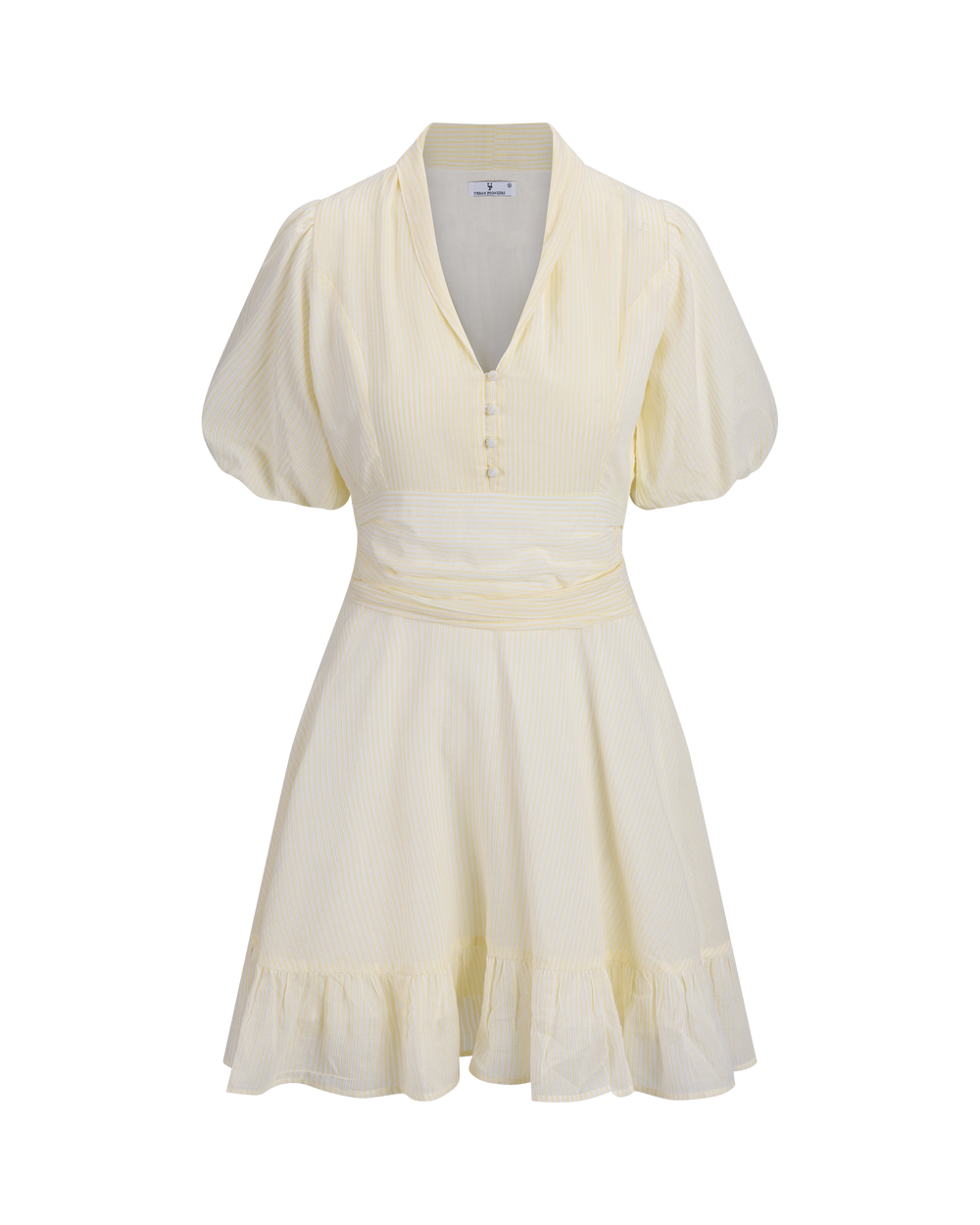 Urban Pioneers Female Papira Dress DRESS YELLOW STRIPES