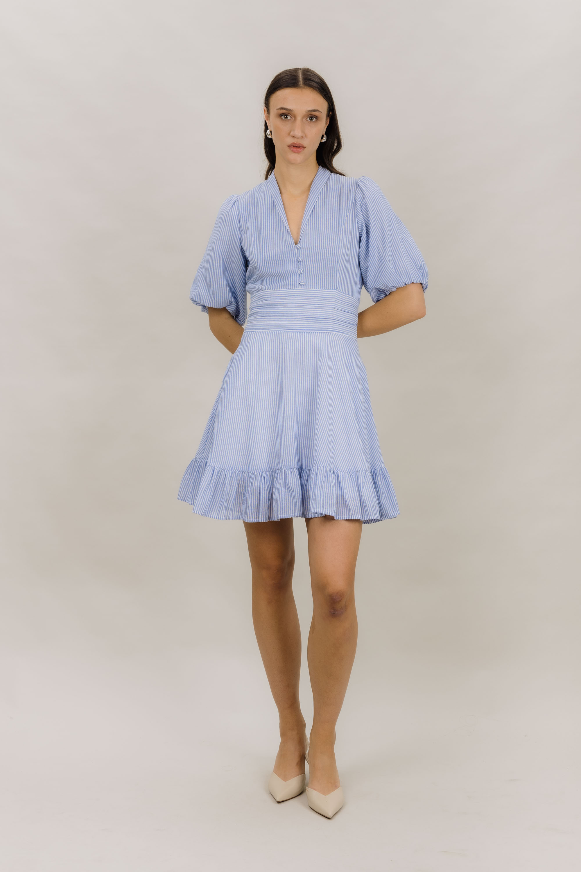 Urban Pioneers Female Papira Dress DRESS BLUE STRIPES