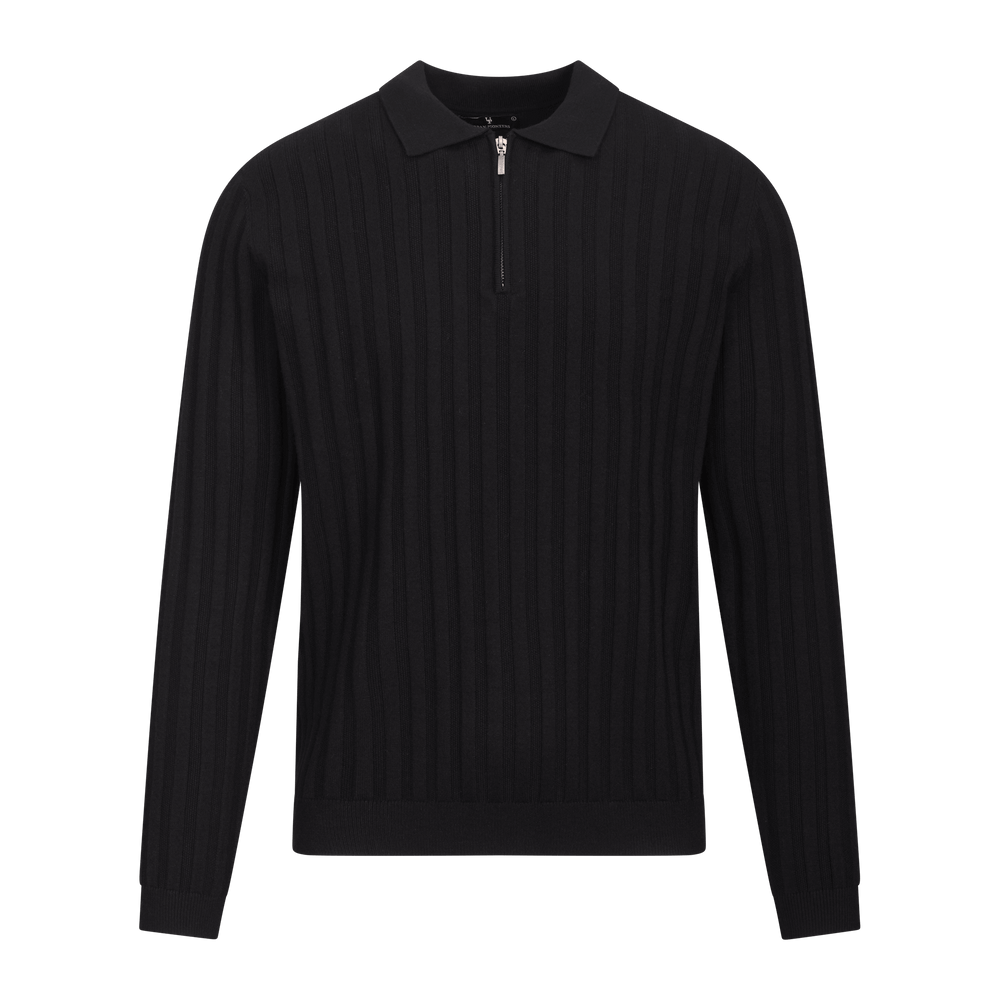 Urban Pioneers Male Phillip Half-zip SWEATER BLACK