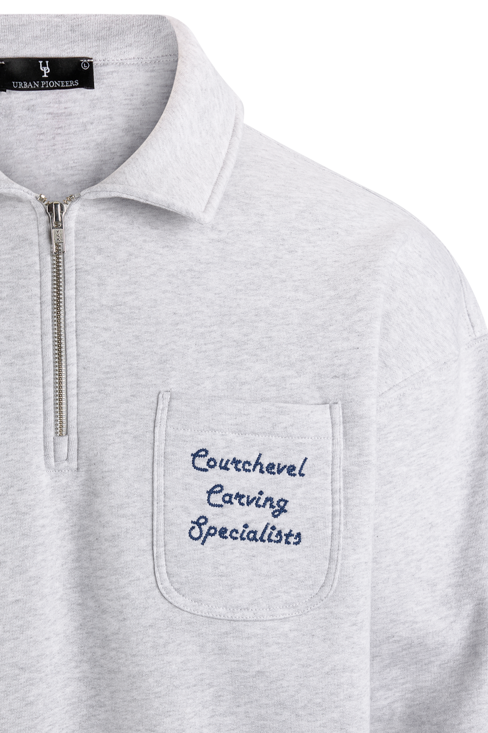 Urban Pioneers Male Pralong Half-Zip SWEATER GREY MELANGE