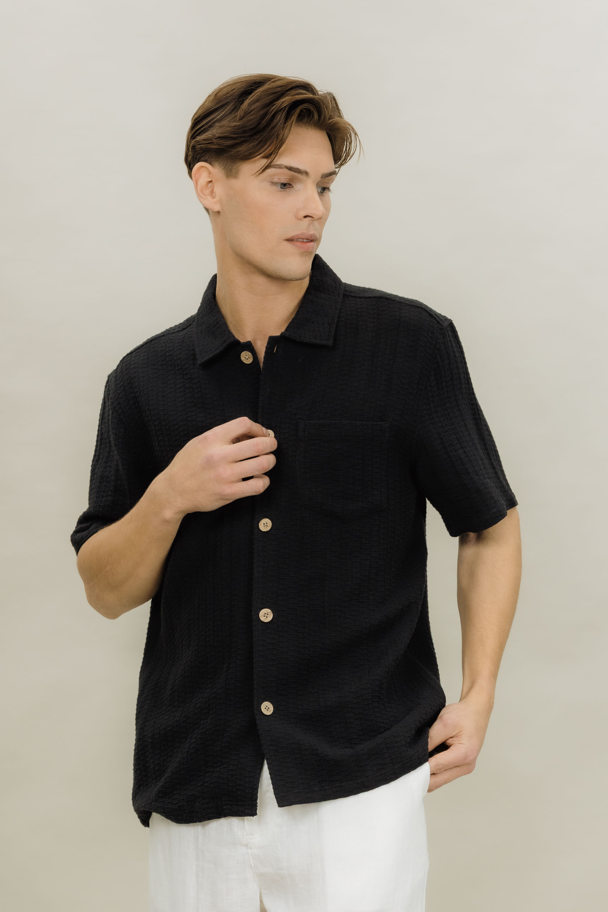 Urban Pioneers Male Reggie SS Shirt SS SHIRT BLACK