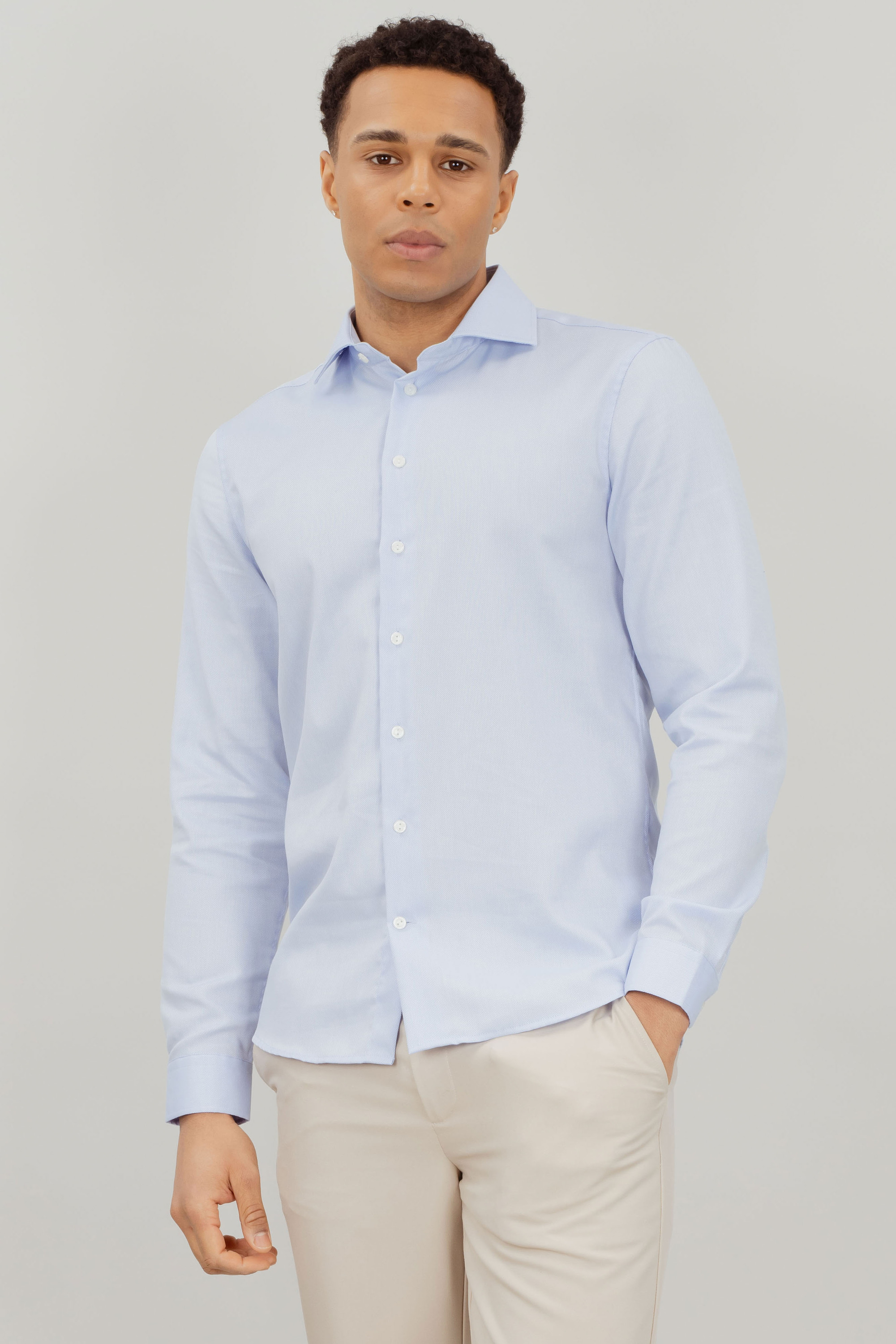 Urban Pioneers Male Renard LS SHIRT LIGHT BLUE