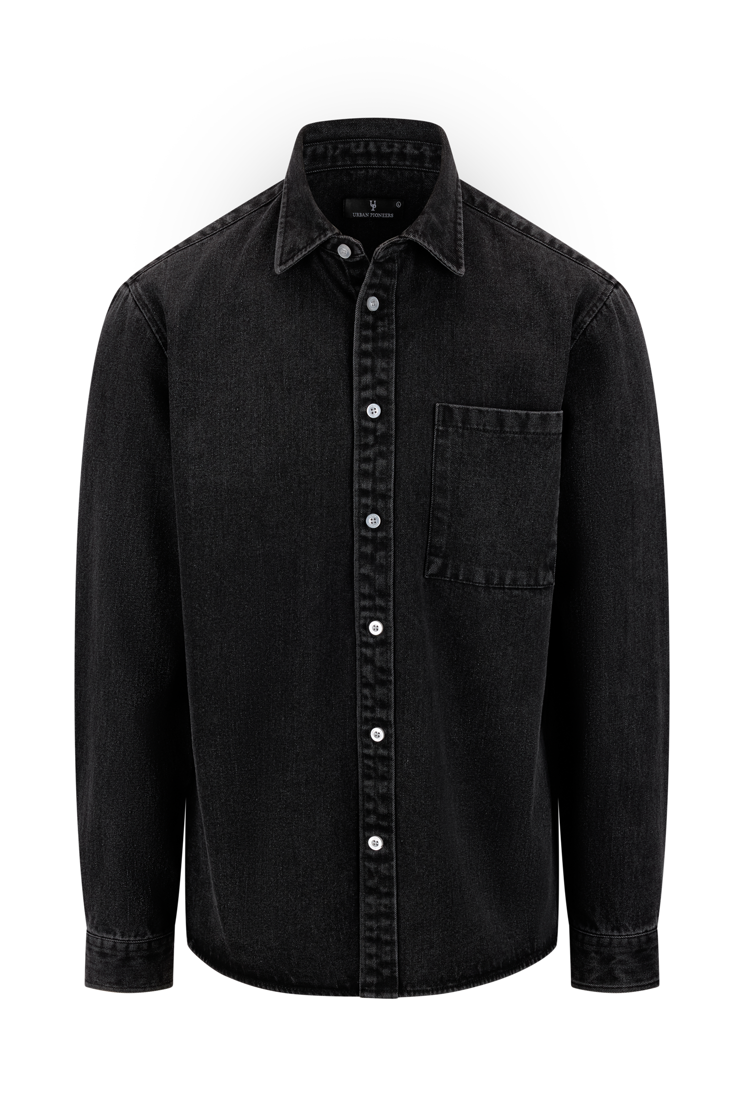 Urban Pioneers Male Rocco LS Shirt SHIRT WASHED BLACK