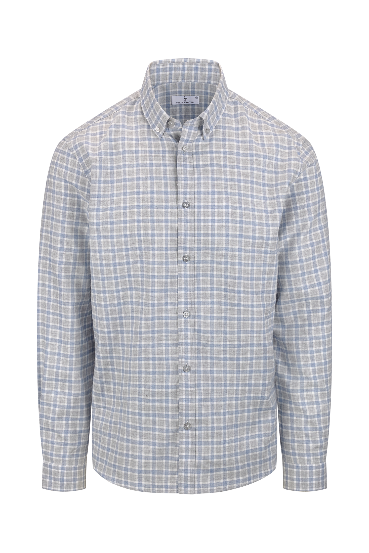 Urban Pioneers Male Ronald LS Shirt SHIRT LIGHT BLUE CHECK