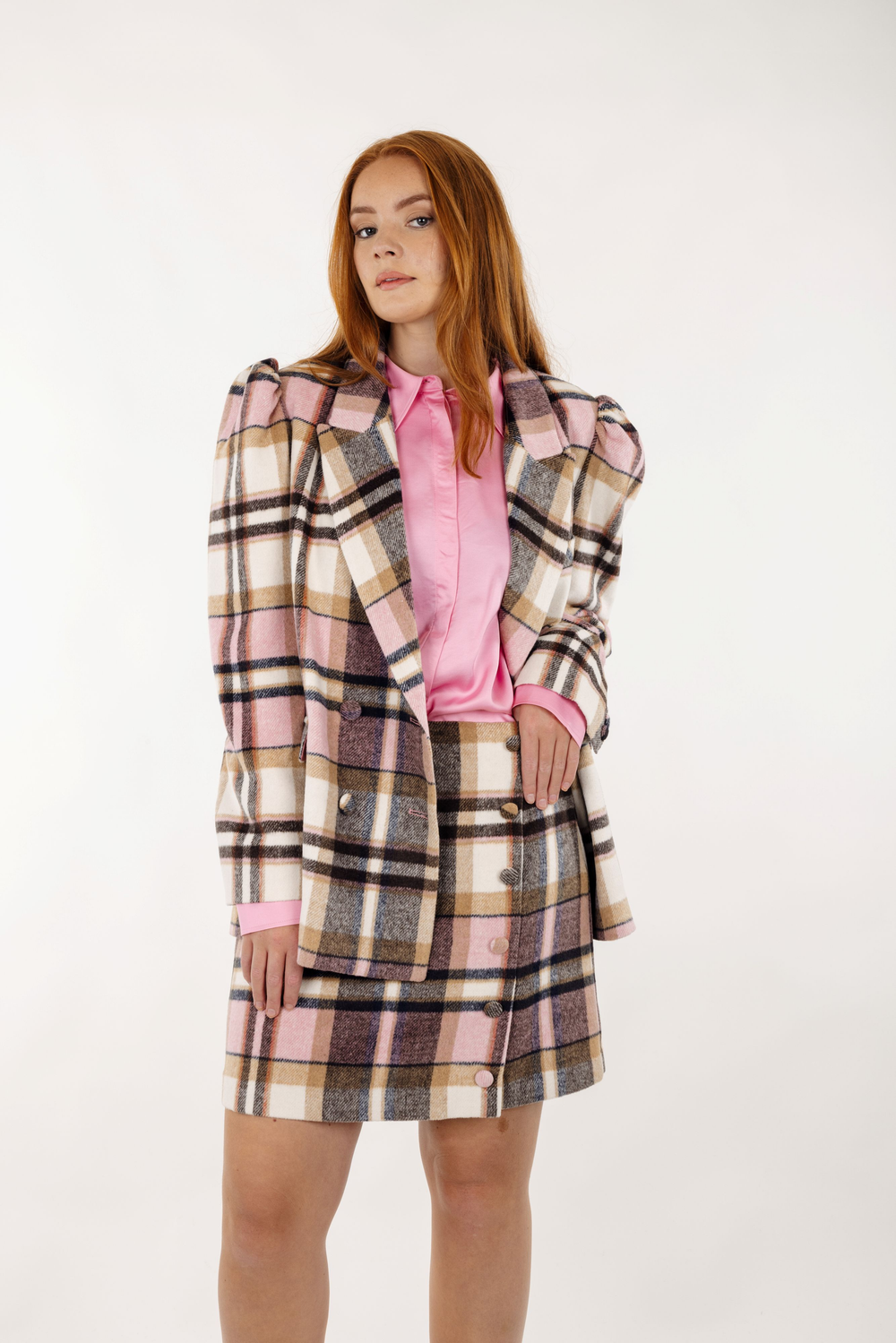 Urban Pioneers Female Rosi Blazer BLAZER PINK CHECK