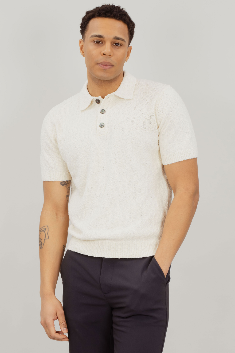 Urban Pioneers Male Sacha Pique PIQUE CREAM