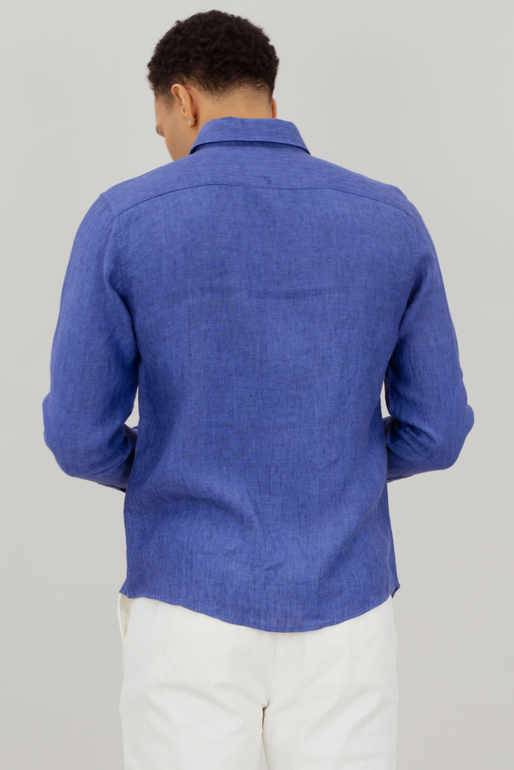 Urban Pioneers Male Salvatore LS SHIRT BLUE