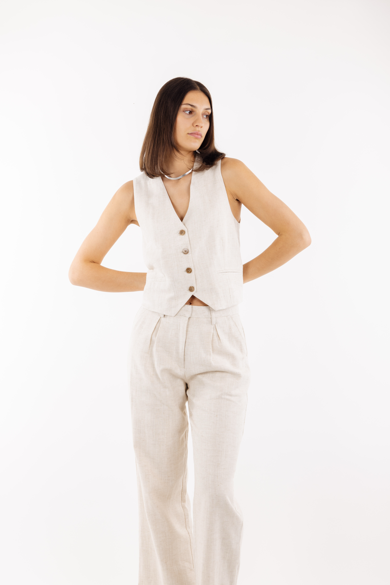 Urban Pioneers Female Selena Waistcoat VEST LIGHT SAND