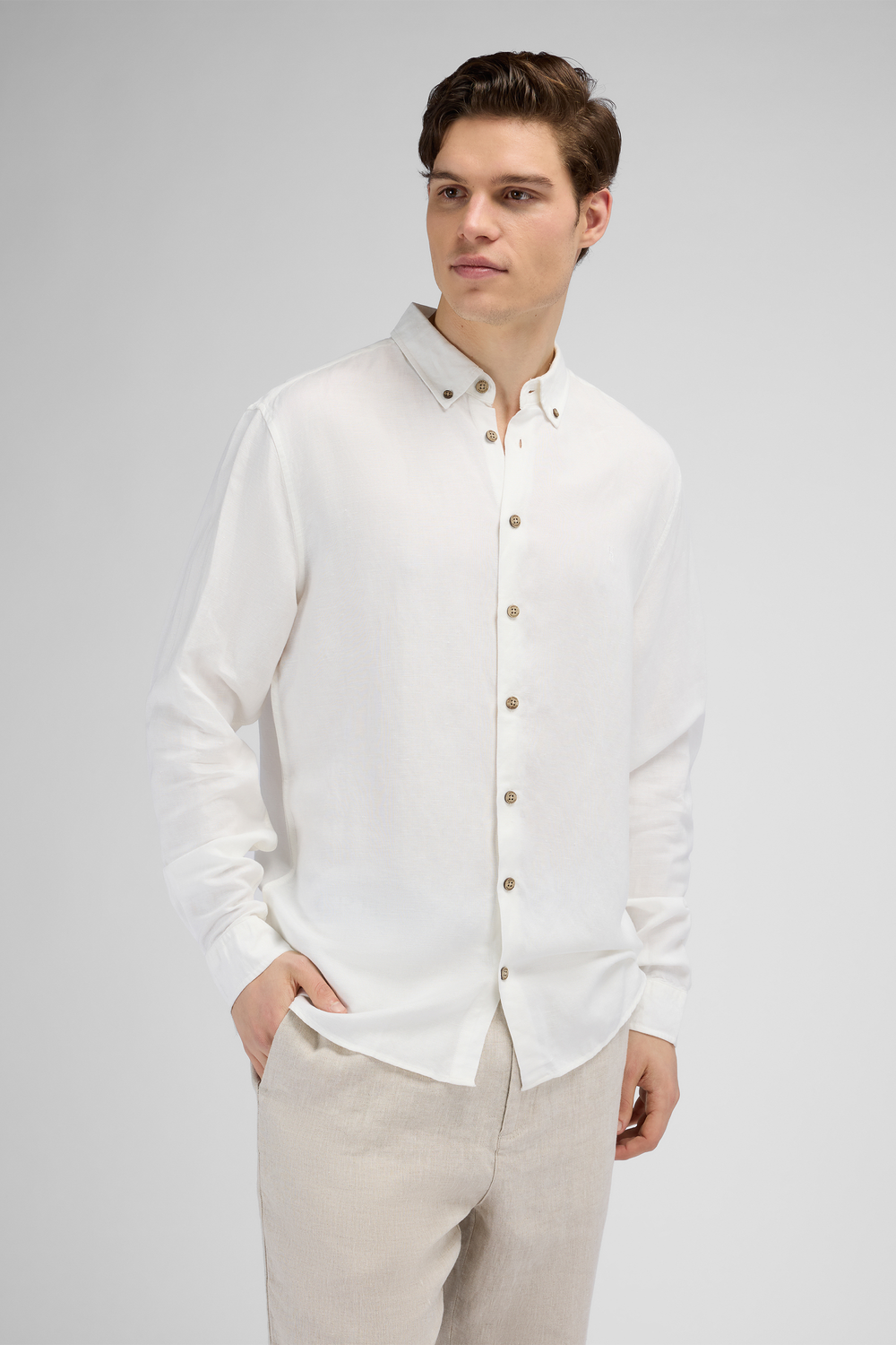 Urban Pioneers Male Stephan LS Shirt SHIRT WHITE