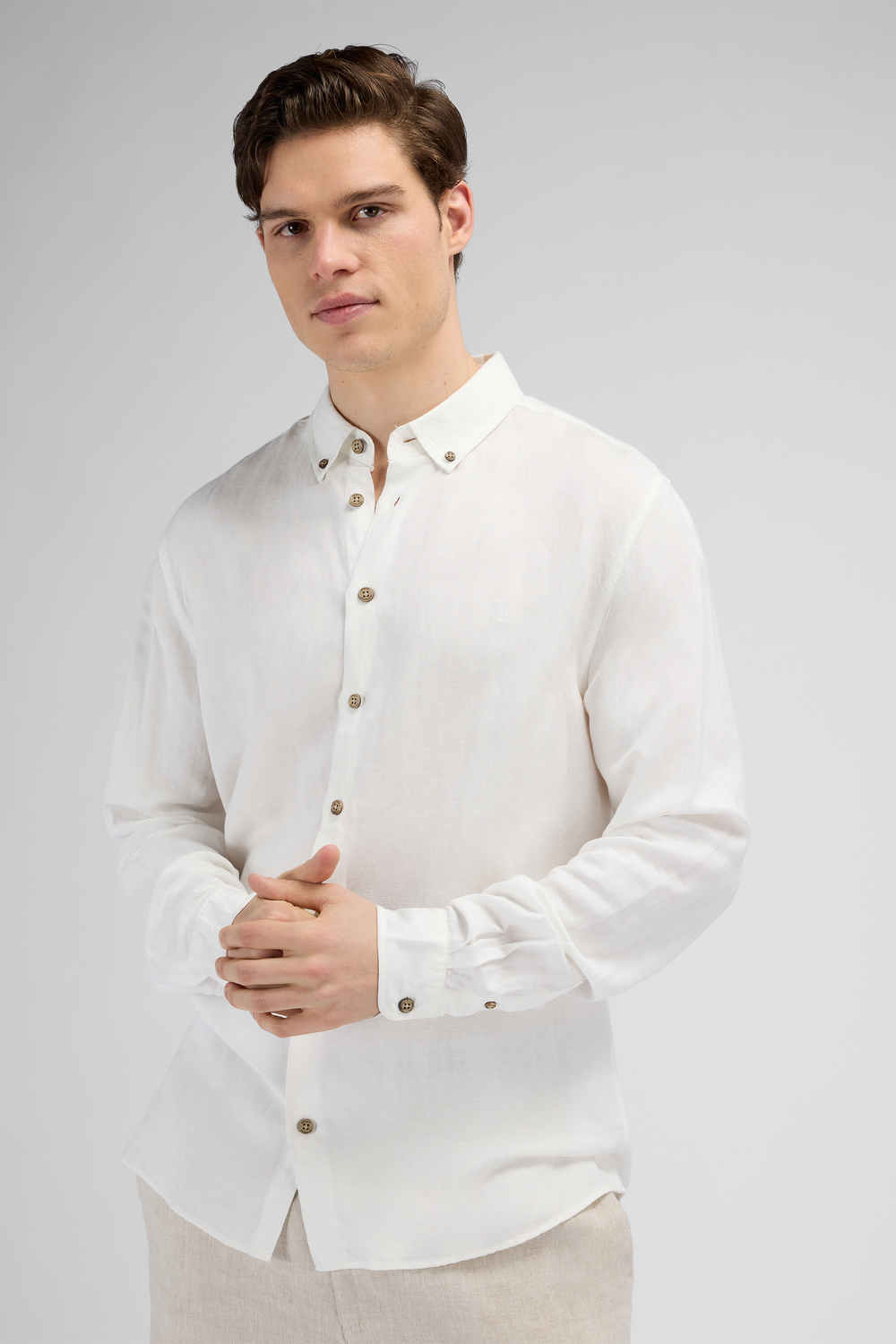 Urban Pioneers Male Stephan LS Shirt SHIRT WHITE