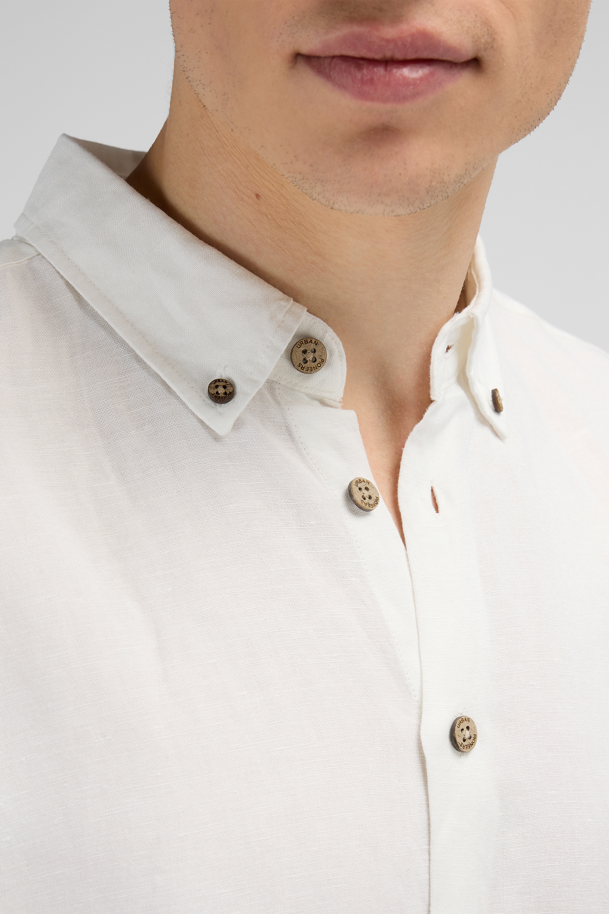 Urban Pioneers Male Stephan LS Shirt SHIRT WHITE