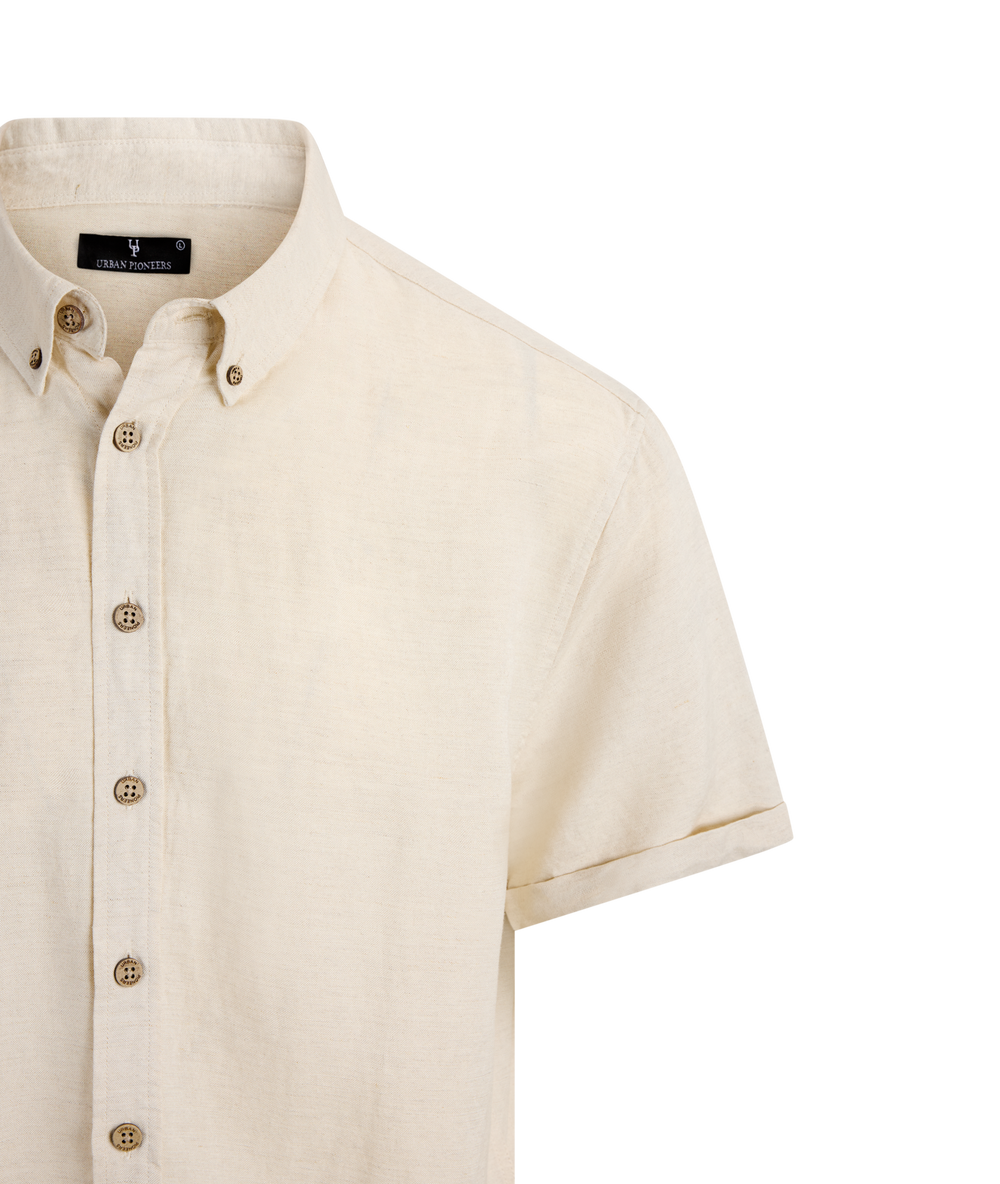 Urban Pioneers Male Stephan SS Shirt SS SHIRT SAND MELANGE