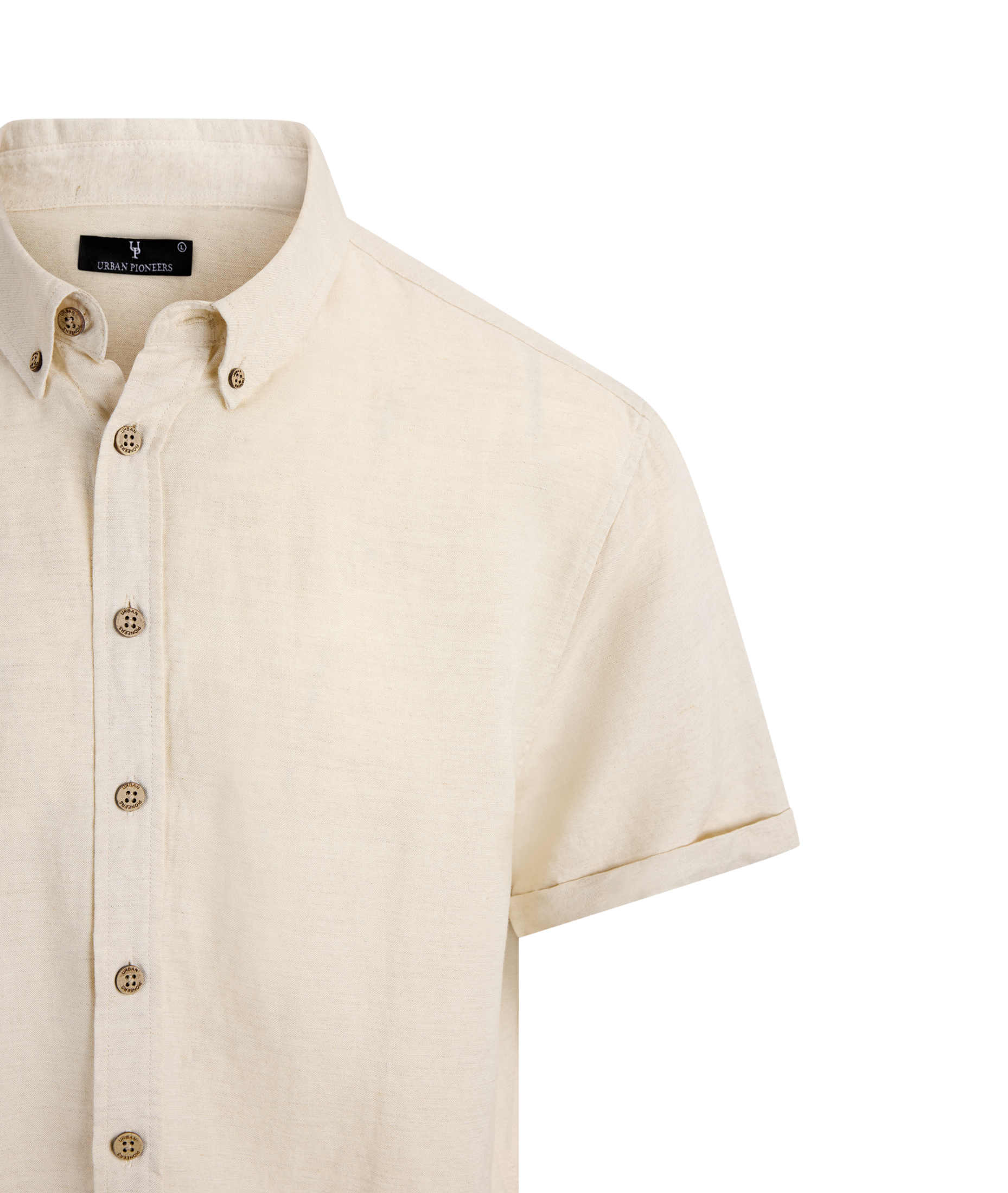 Urban Pioneers Male Stephan SS Shirt SS SHIRT SAND MELANGE