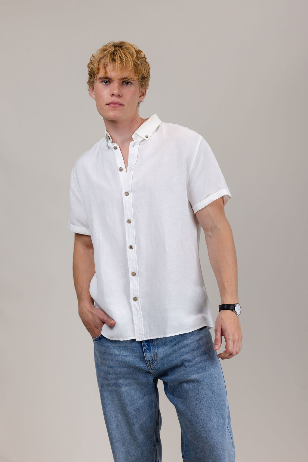 Urban Pioneers Male Stephan SS Shirt SS SHIRT WHITE