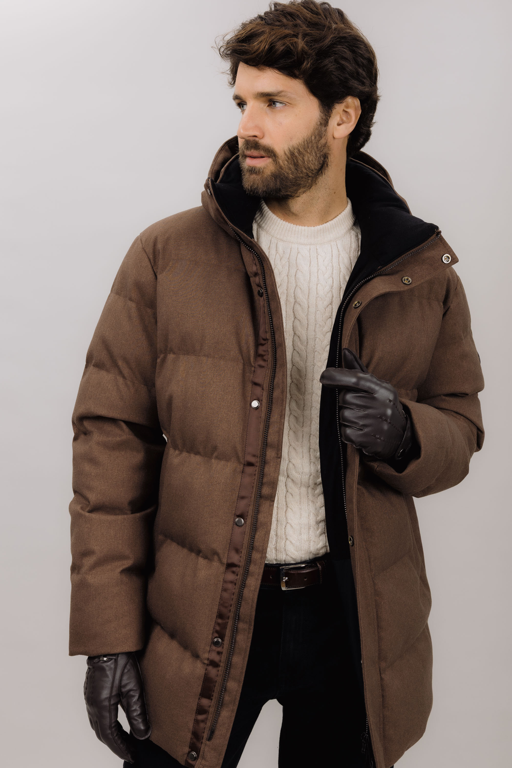 Urban Pioneers Male Sterling Padded Parka JACKET MID BROWN