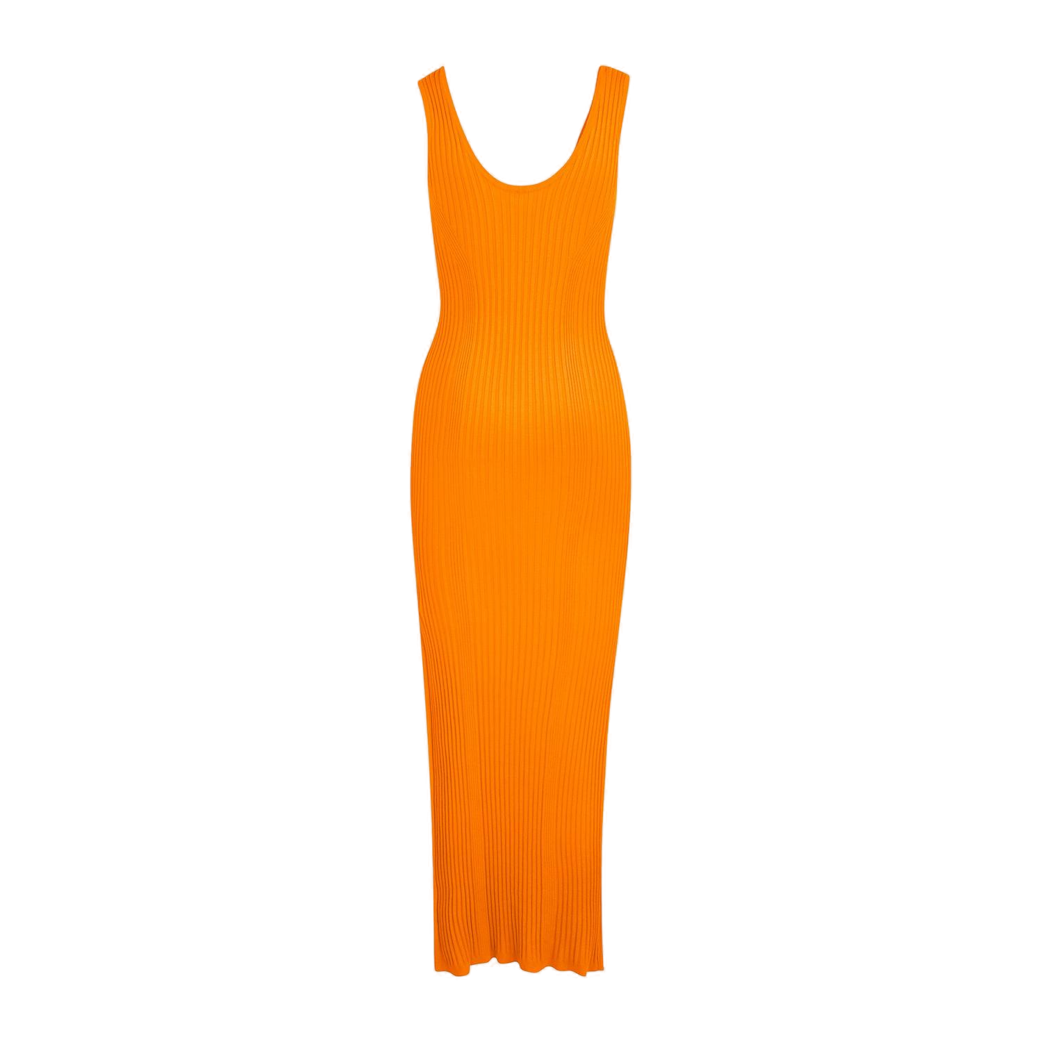 Urban Pioneers Female Stine midi DRESS BRIGHT ORANGE