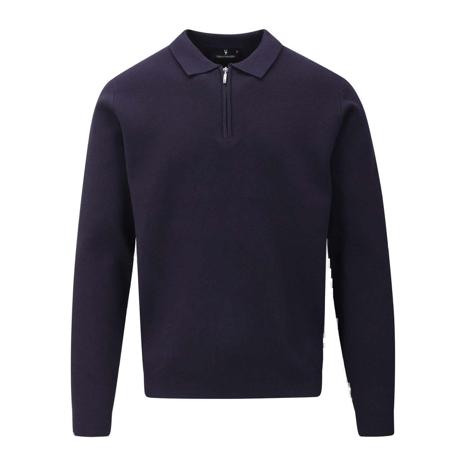 Urban Pioneers Male Succa Polo Half-zip SWEATER DARK NAVY