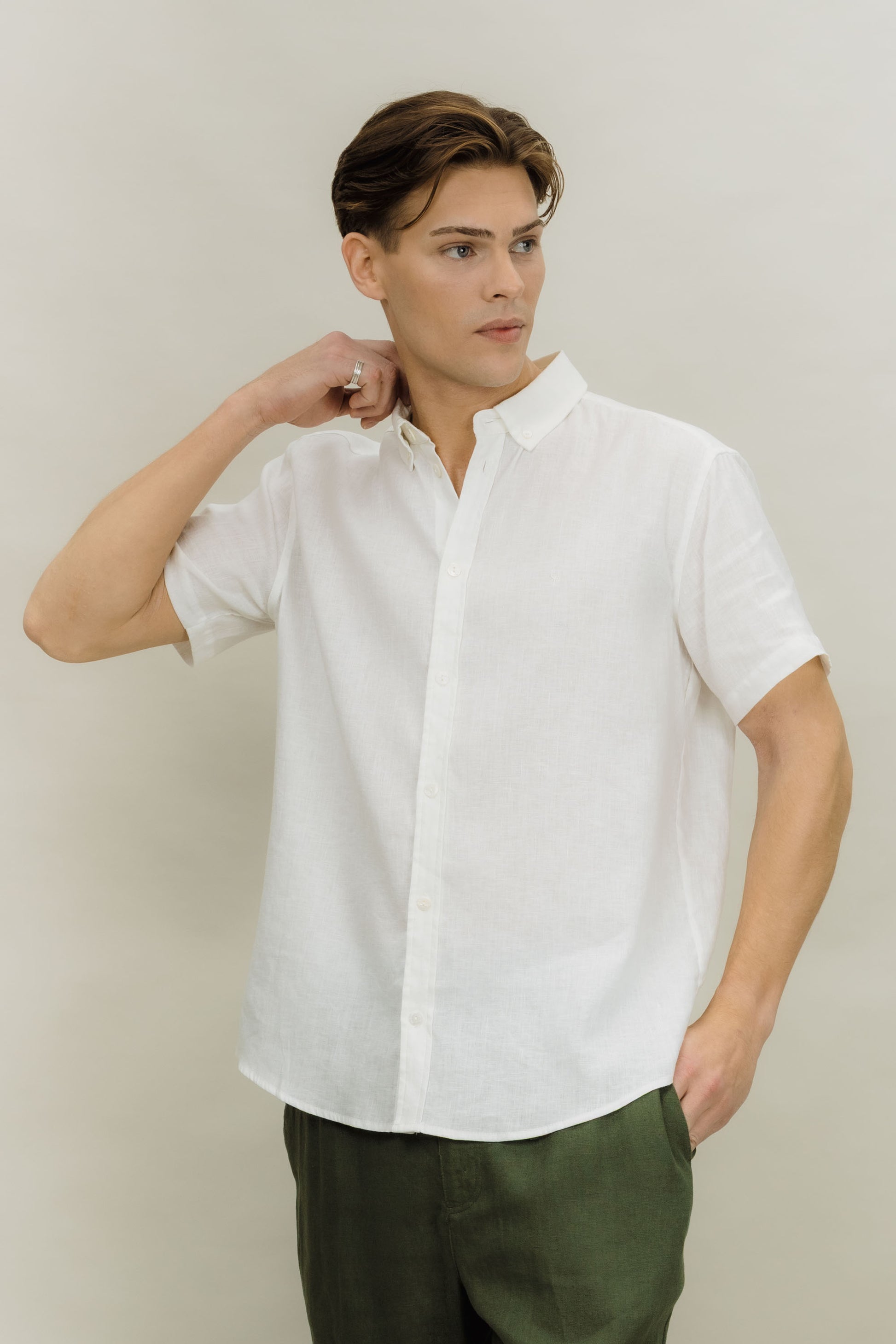 Urban Pioneers Male Thomas SS Shirt SS SHIRT WHITE