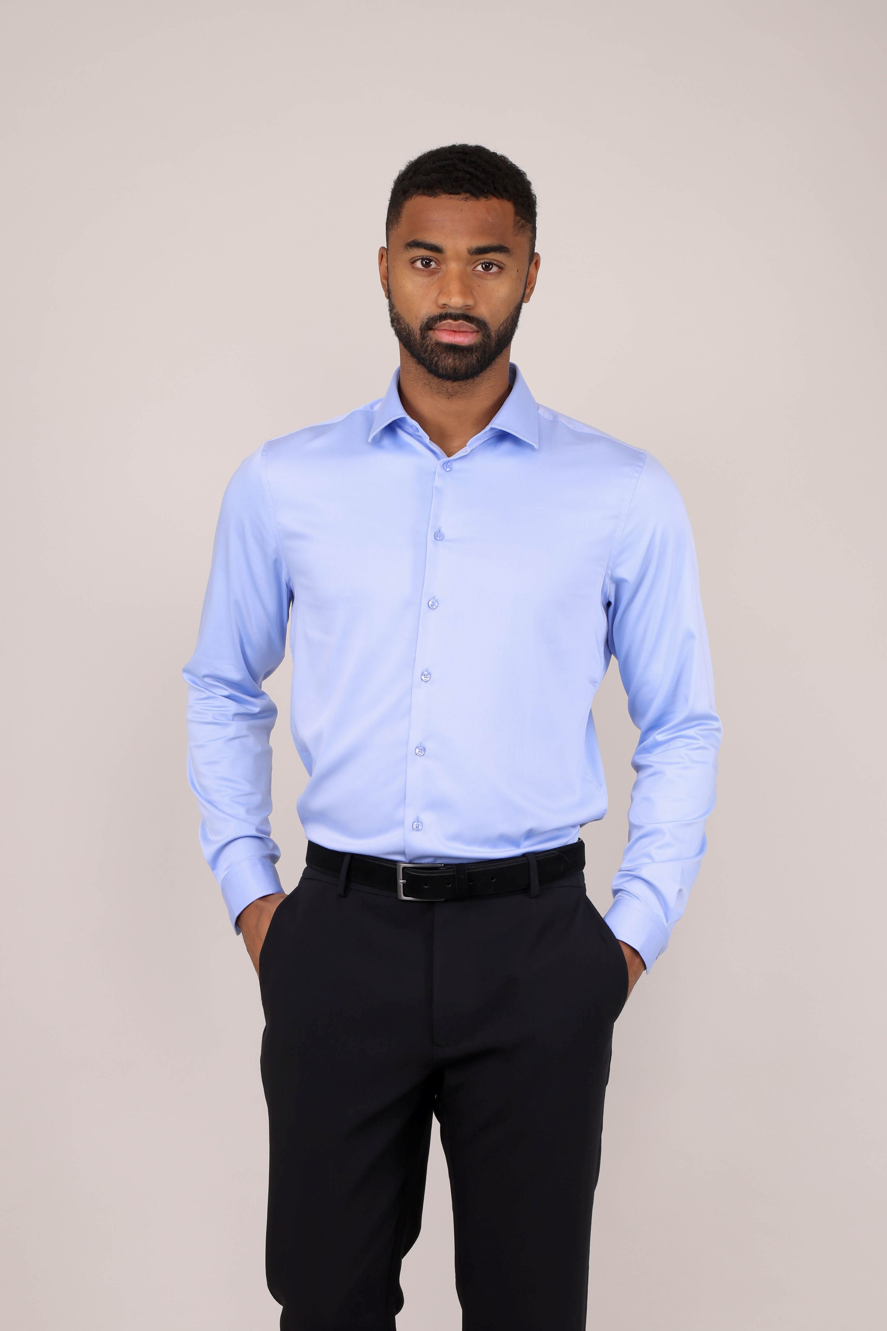 Urban Pioneers Male Totti LS Shirt SHIRT LIGHT BLUE