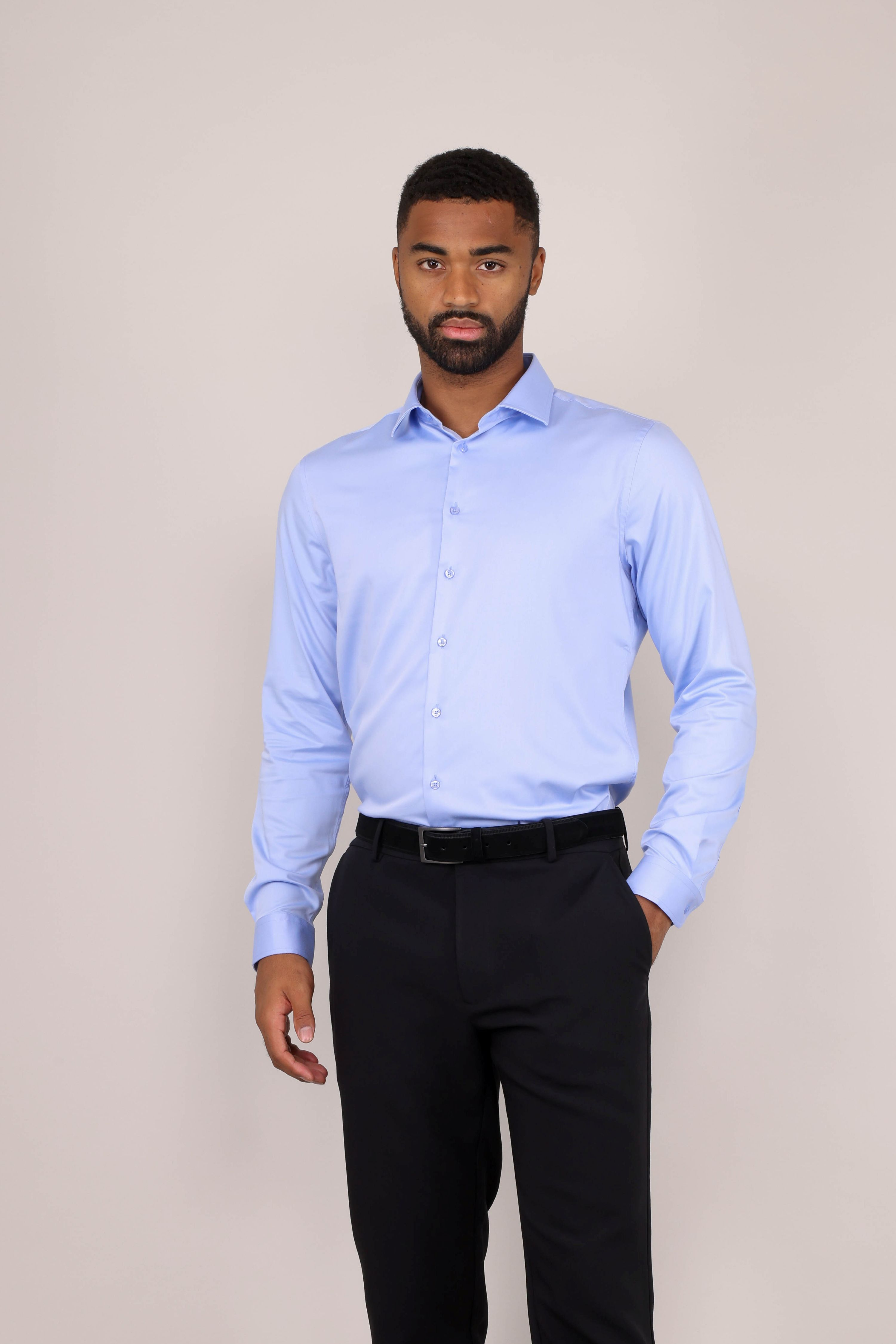 Urban Pioneers Male Totti LS Shirt SHIRT LIGHT BLUE