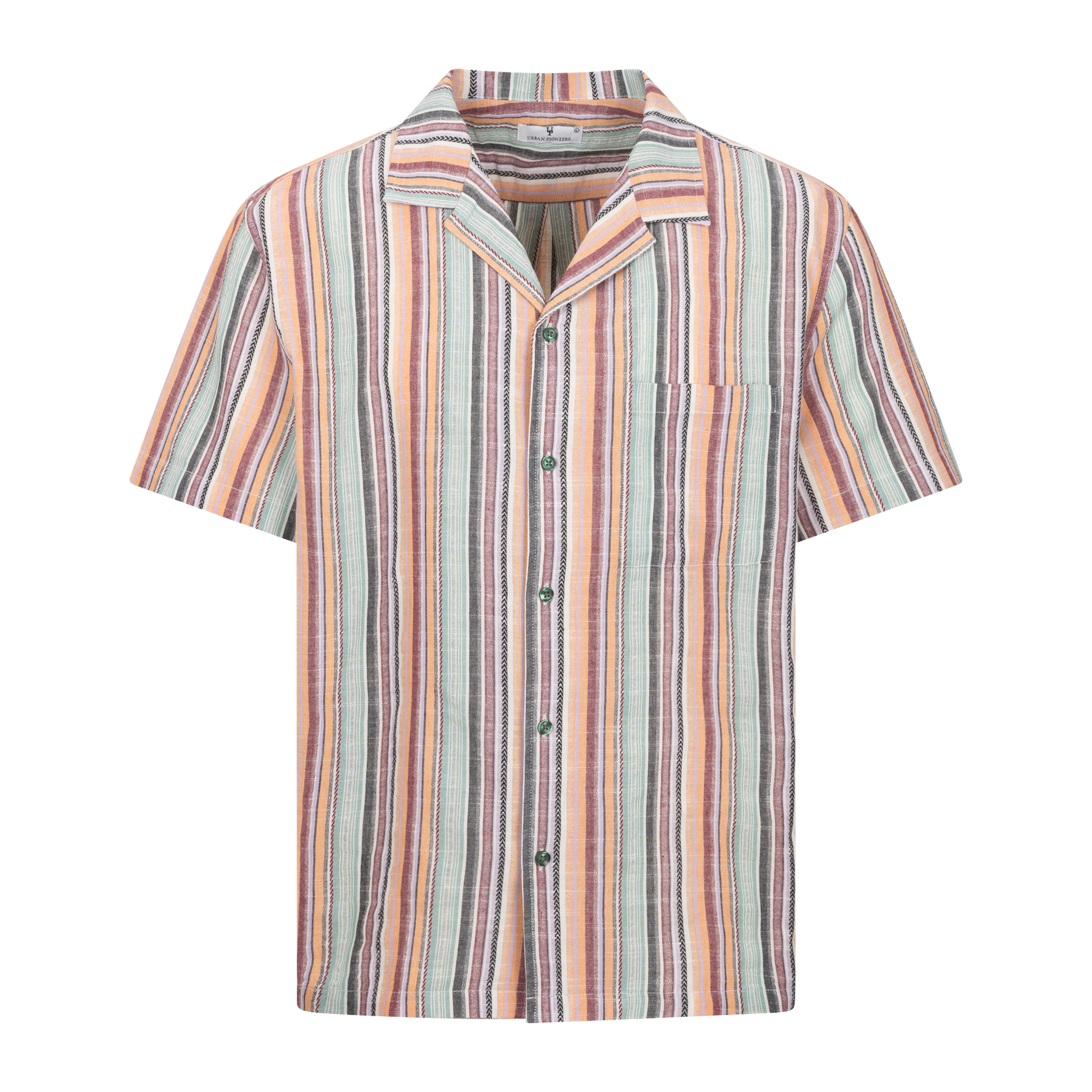Urban Pioneers Male Tristan SS SHIRT MULTI STRIPE