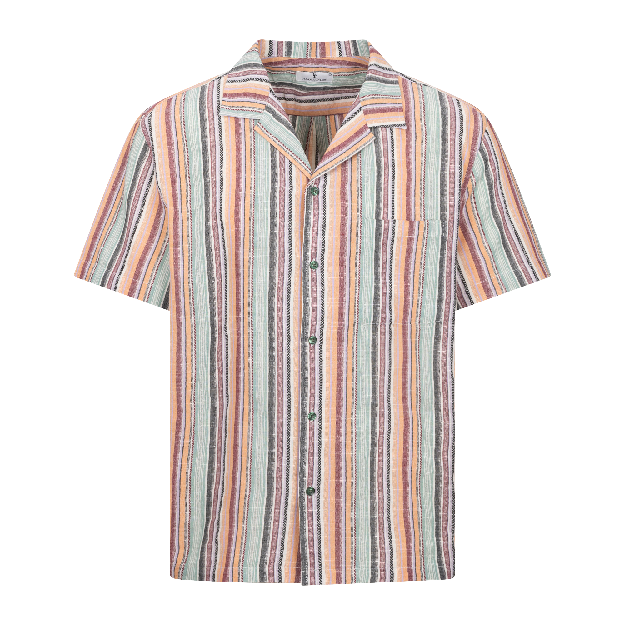 Urban Pioneers Male Tristan SS SHIRT MULTI STRIPE